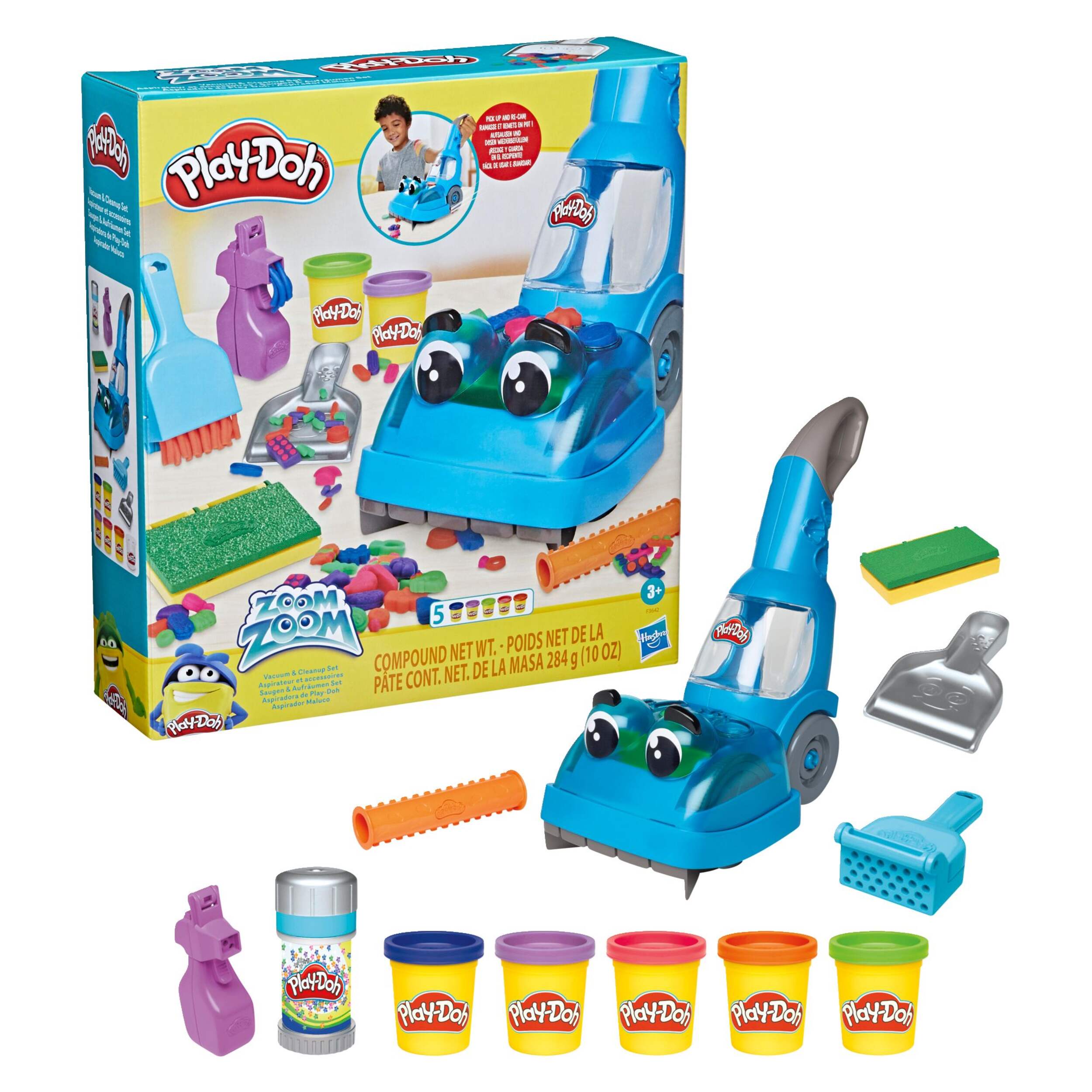 Play Doh Zoom Zoom Vacuum & Cleanup Set, Ages 3+ Composite_or_Mixed