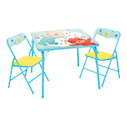Nickelodeon Paw Patrol Washable Folding Activity Table & Chairs Set  (3-Pieces), Ages 3-7
