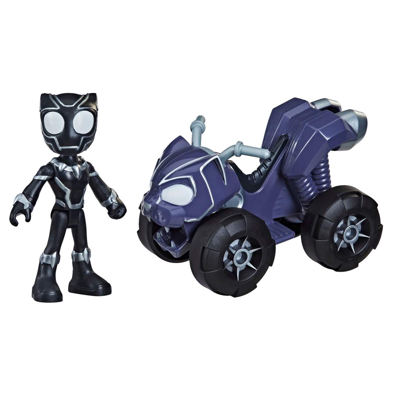 Figurine Spidey Black Panther et véhicule de patrouille Panther, 3 ans et  plus