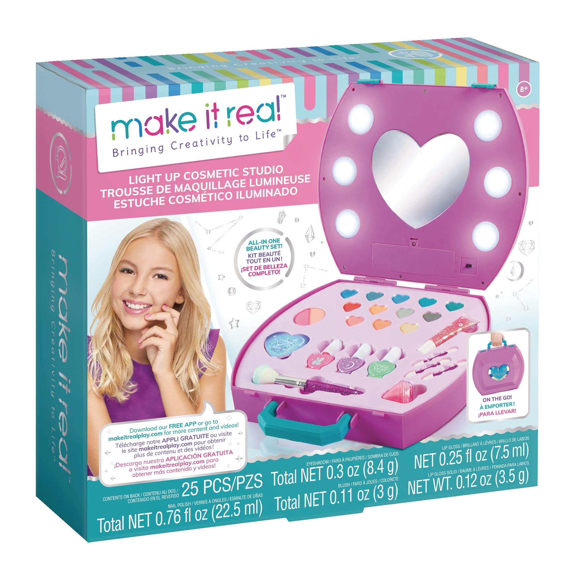Make It Real Light Up Cosmetic Studio, Ages 8+