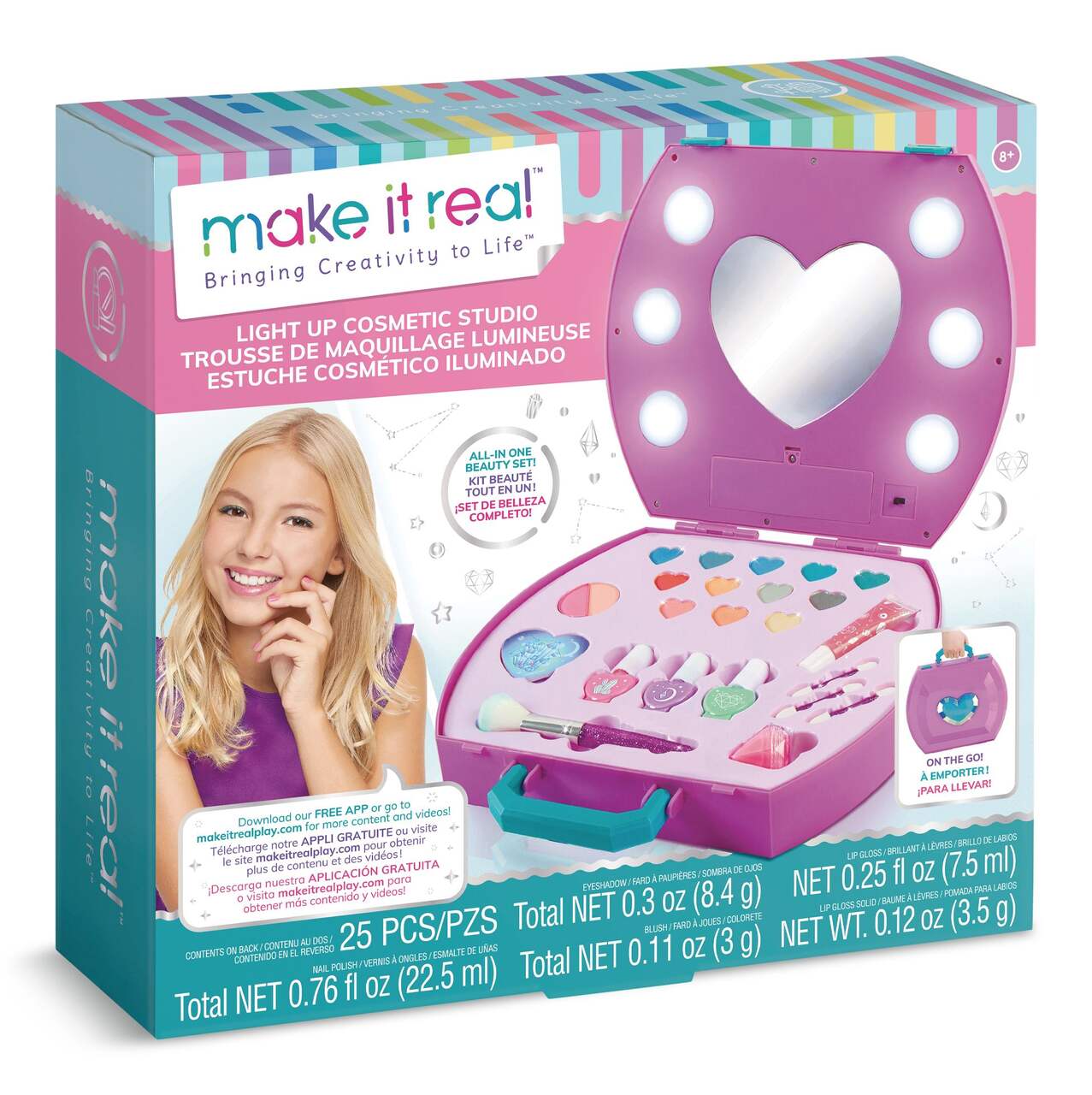Make It Real Light Up Cosmetic Studio, Ages 8+
