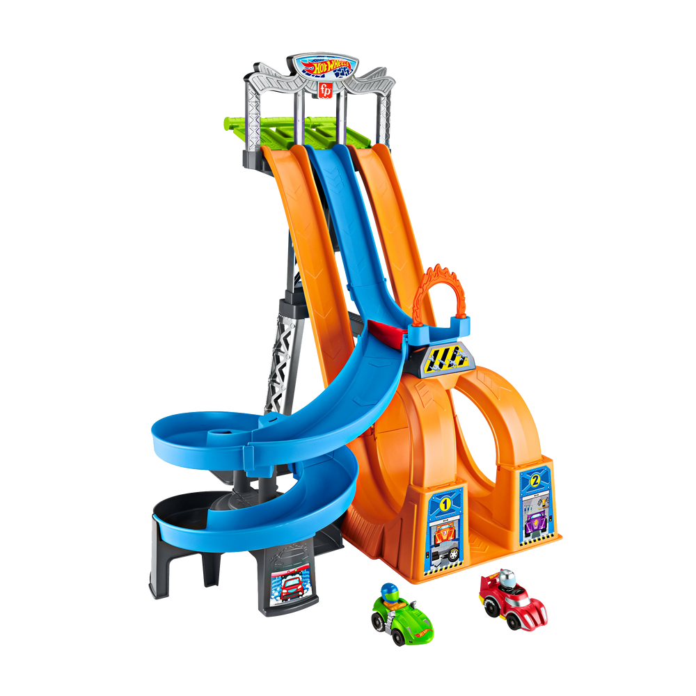 Fisher Price Little People Hot Wheels Racing Loops Tower, Ages 2 ...