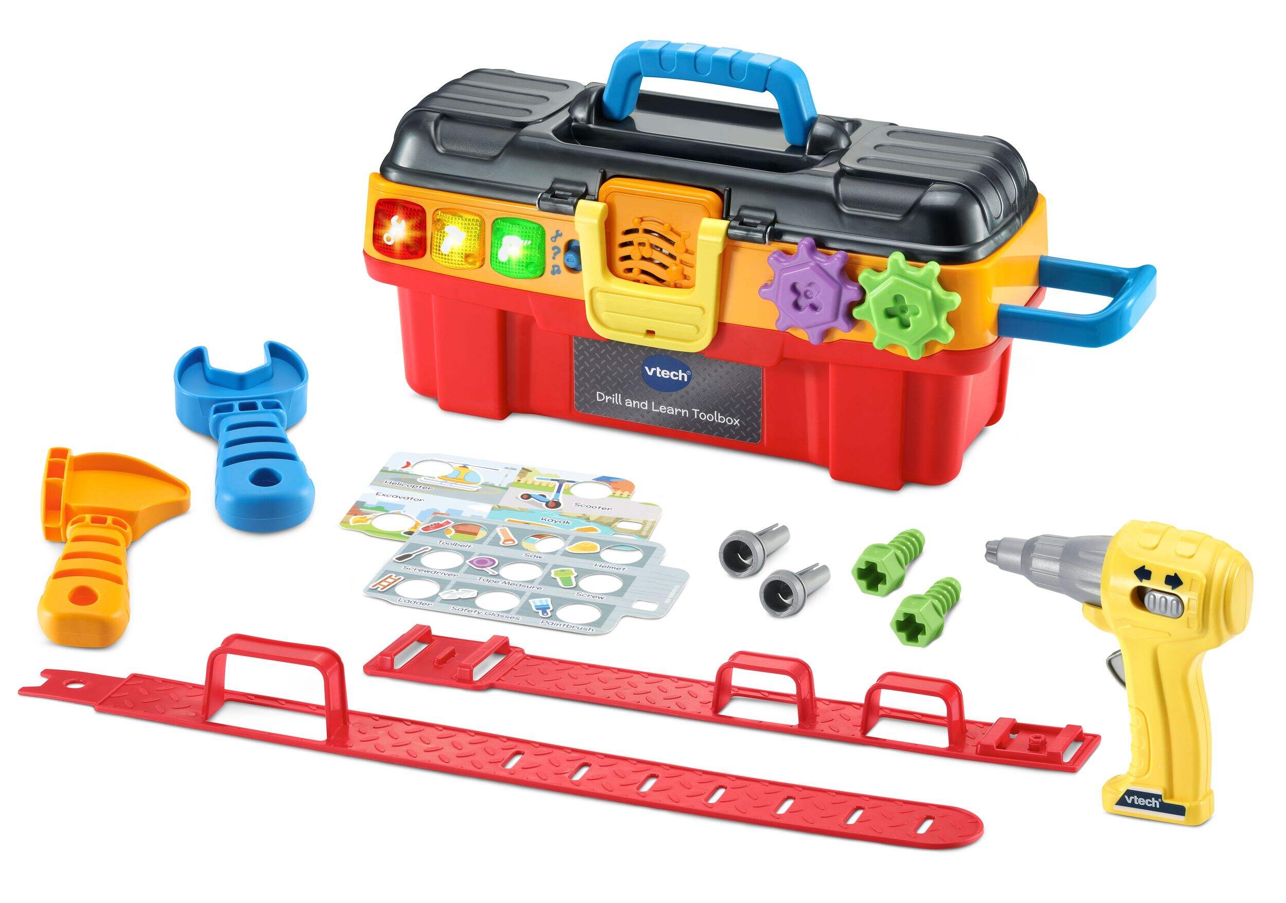 VTech Drill & Learn Toolbox Pro, English Language Version, Battery Operated Composite_or_Mixed