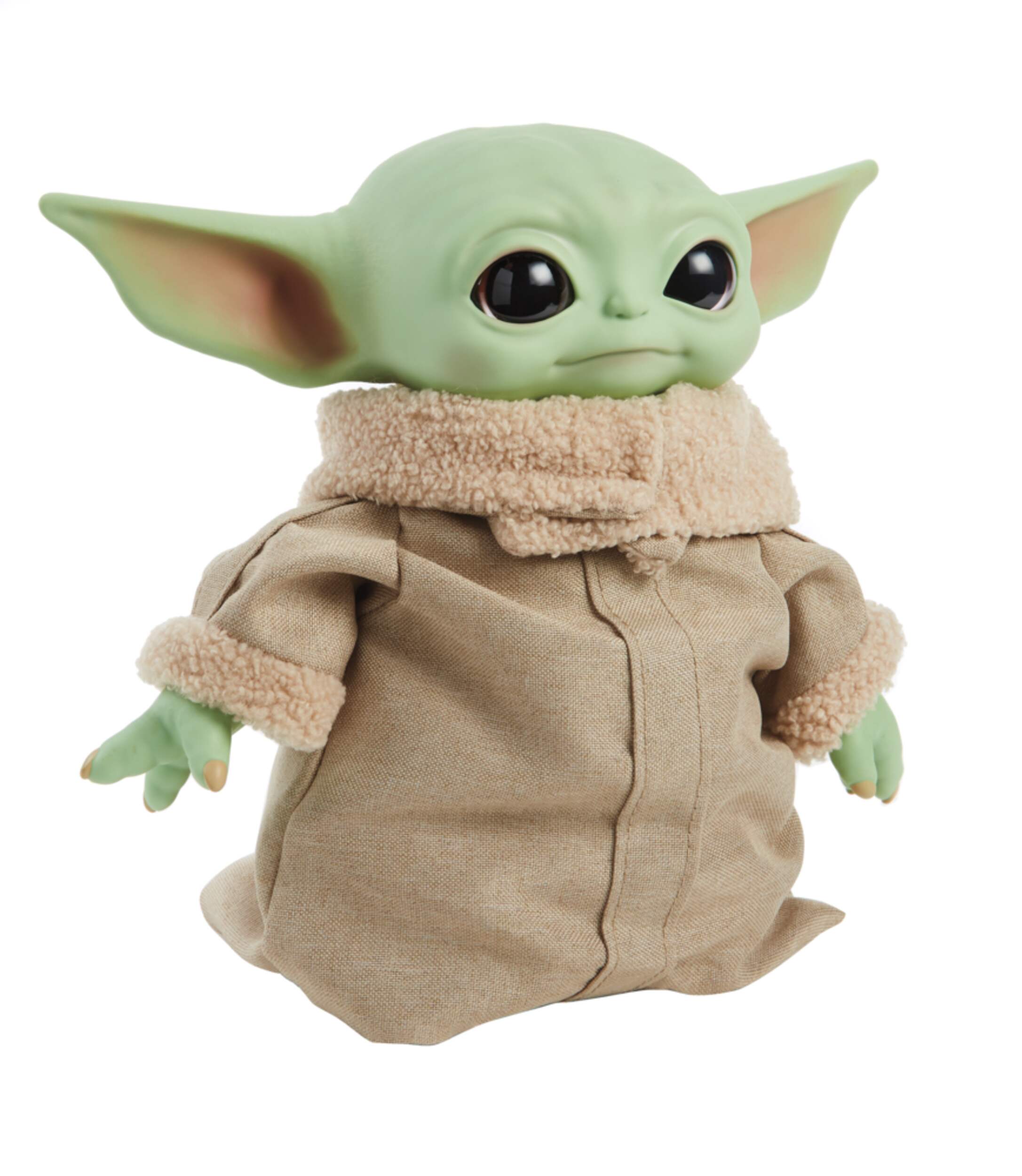 Star Wars The Mandalorian The Child Baby Yoda Plush Stuffed Toy, 11-in, Ages 3+ Front_Three_Fourths_Angled_Right