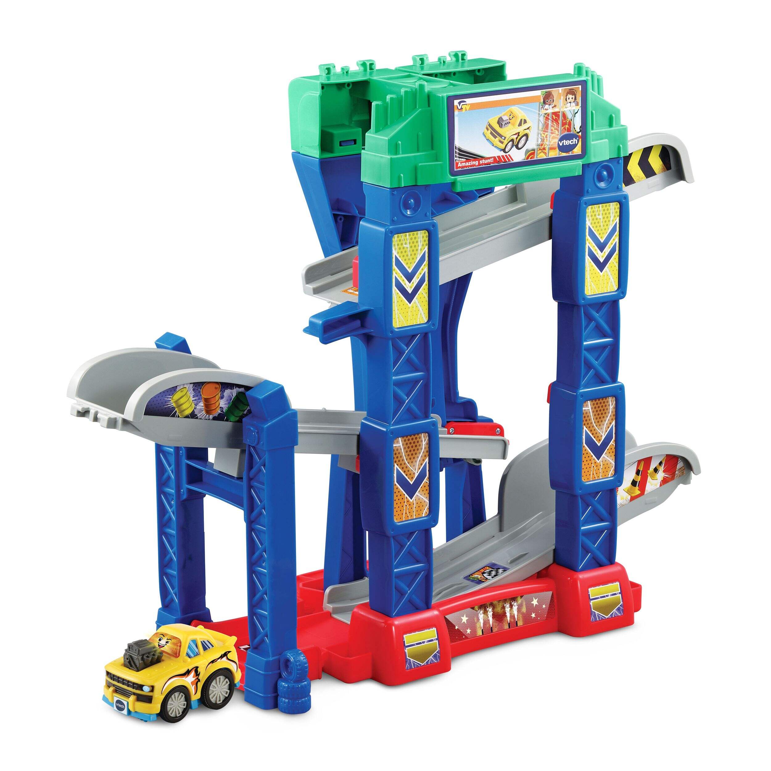 VTech Go! Go! Smart Wheels 4-in-1 Zig-Zag Raceway, English, Ages 18+ months Front_Three_Fourths_Angled_Right
