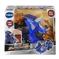 VTech Switch & Go Triceratops Bulldozer, English Front_Elevated