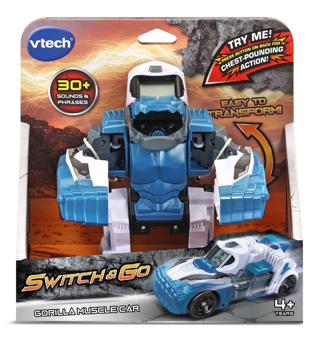 VTech Switch & Go Gorilla Muscle Car, English, Ages 4+ Canadian Tire