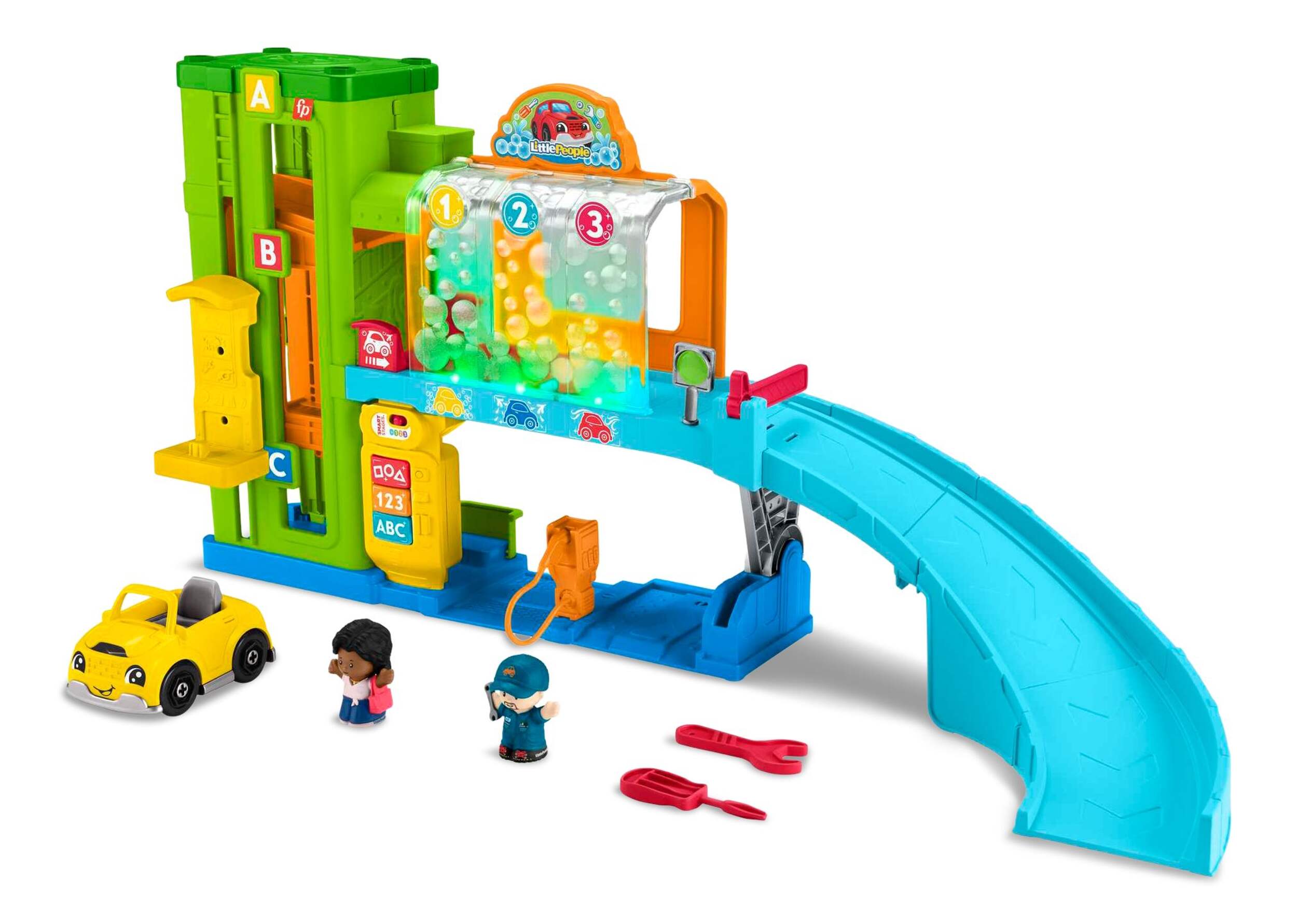 Fisher-Price Little People® Light-Up Learning Garage™ Playset, 6-Pc, Ages 1-5 Composite_or_Mixed