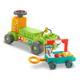 Fisher-Price® Laugh & Learn® 4-in-1 Farm to Market Tractor Ride-On Learning Toy for Baby & Toddlers Back_Angled_Left
