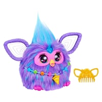 Hasbro Furby Purple Interactive Plush Toy, Electronic, English Version, Ages 6+ Front_Three_Fourths_Angled_Right