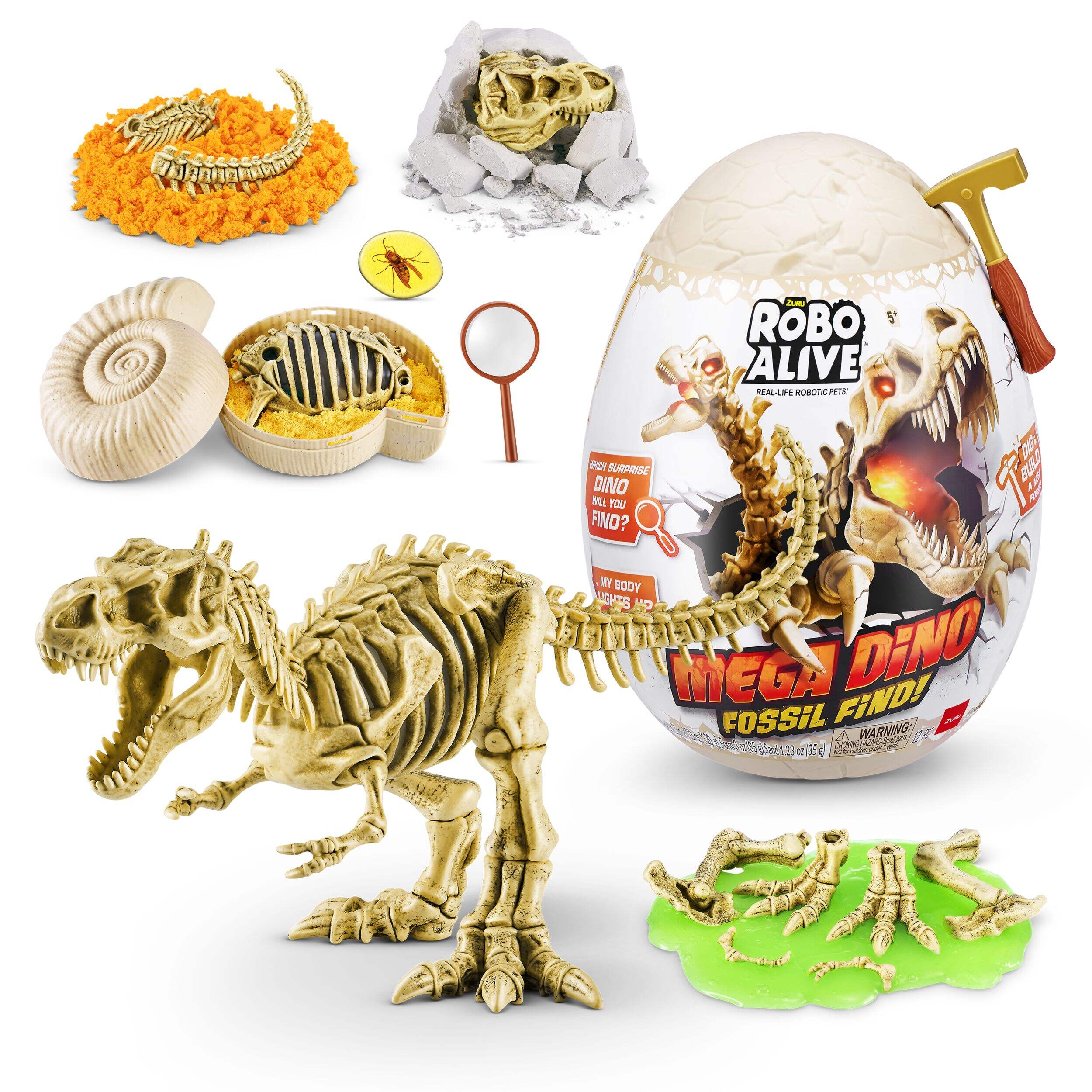 ZURU Robo Alive Mega Dino Fossil Find STEM Educational Toy Front_Flat