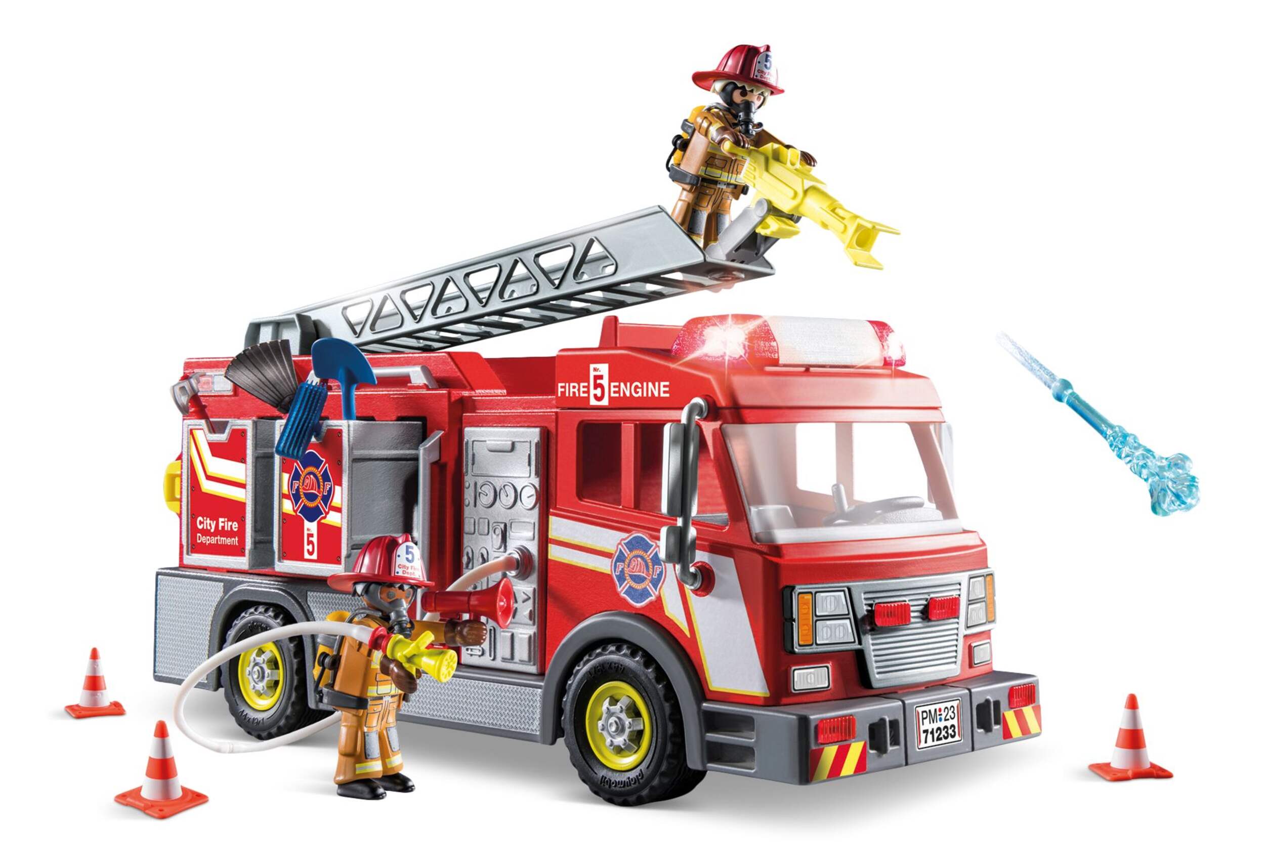 Playmobil Fire Truck Rescue Ladder Unit Set Composite_or_Mixed
