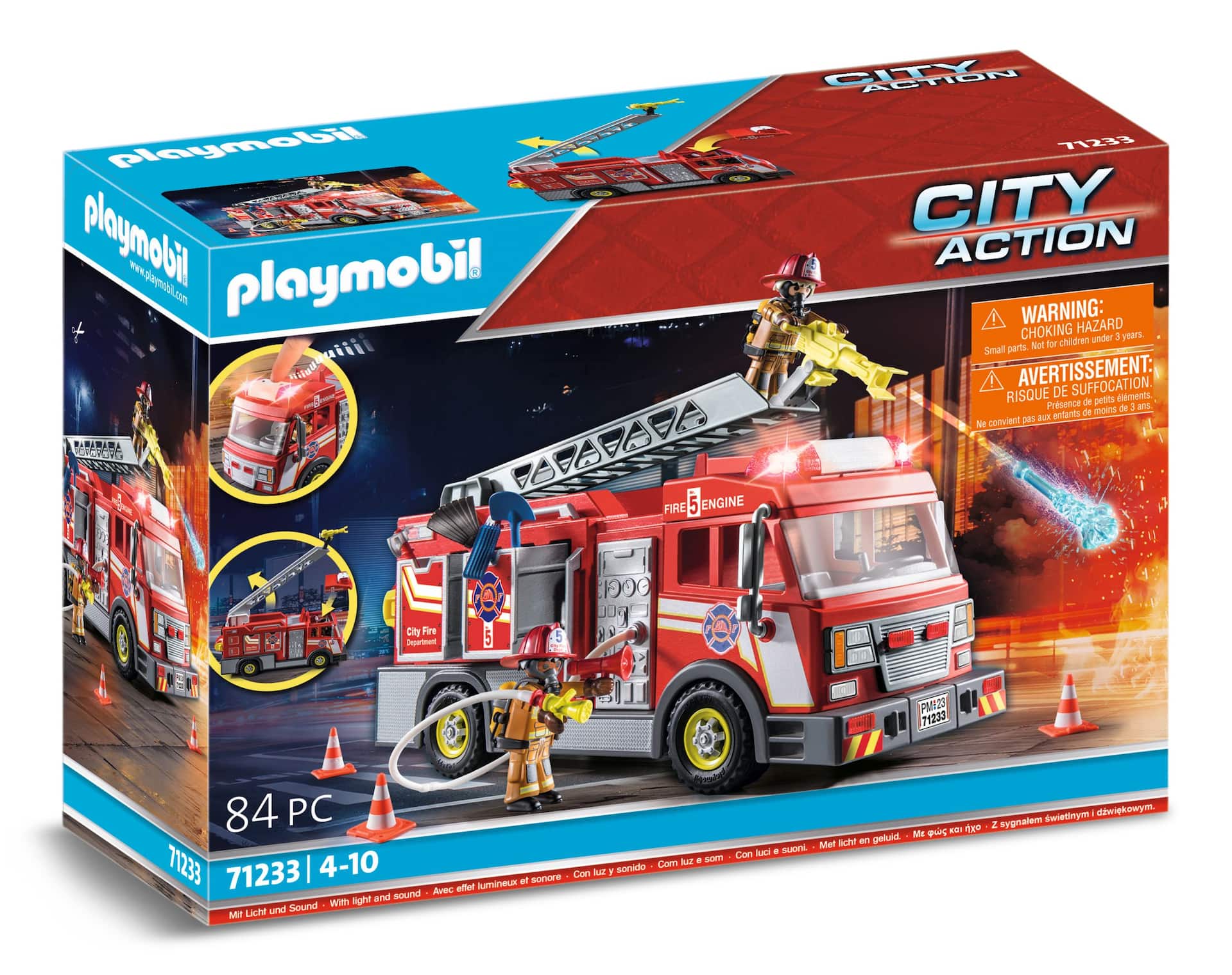 Playmobil Fire Truck Rescue Ladder Unit Set