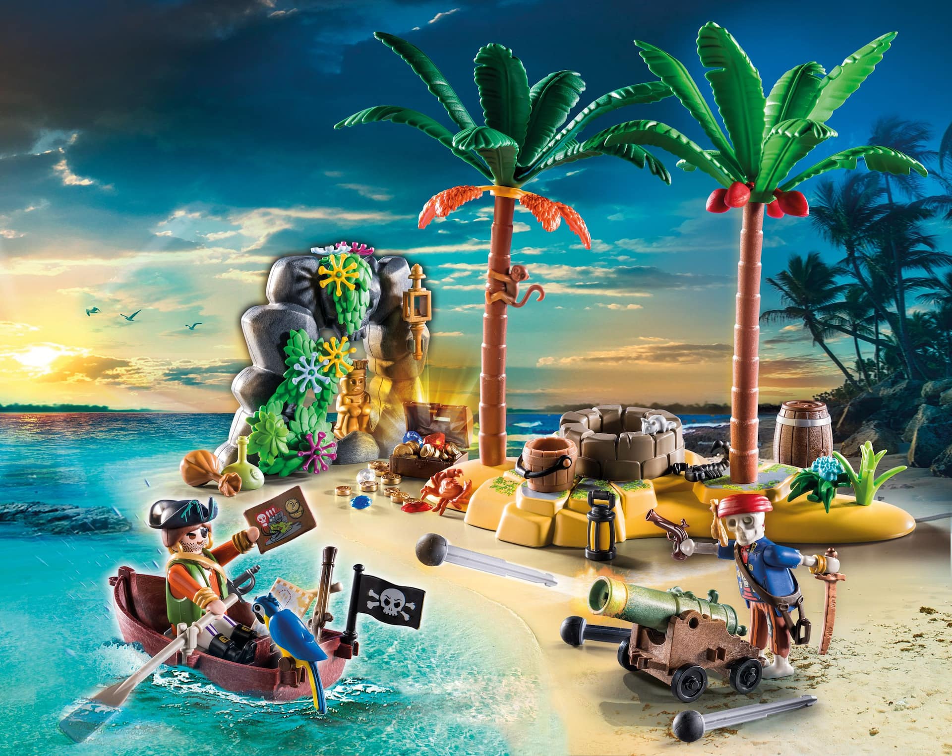 Playmobil Pirate Treasure Island with Rowboat | Canadian Tire