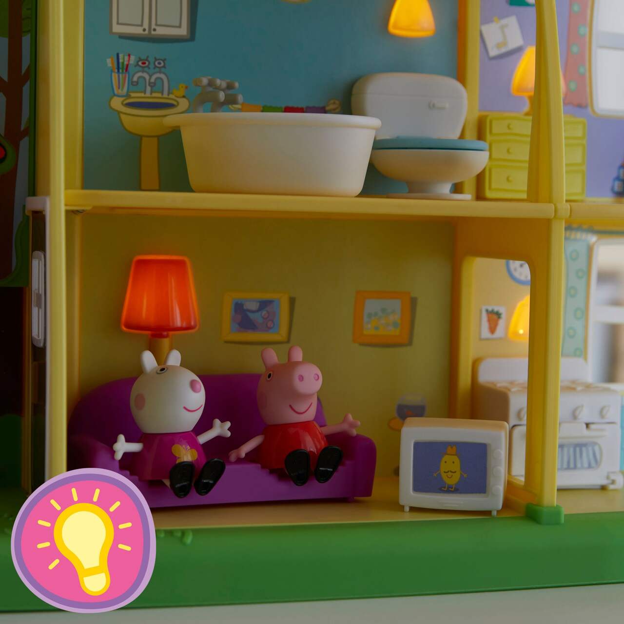 Peppa Pig Peppa's Adventures Peppa's Playtime to Bedtime House Preschool  Toy, Speech, Light, and Sounds, Ages 3 and Up - Peppa Pig