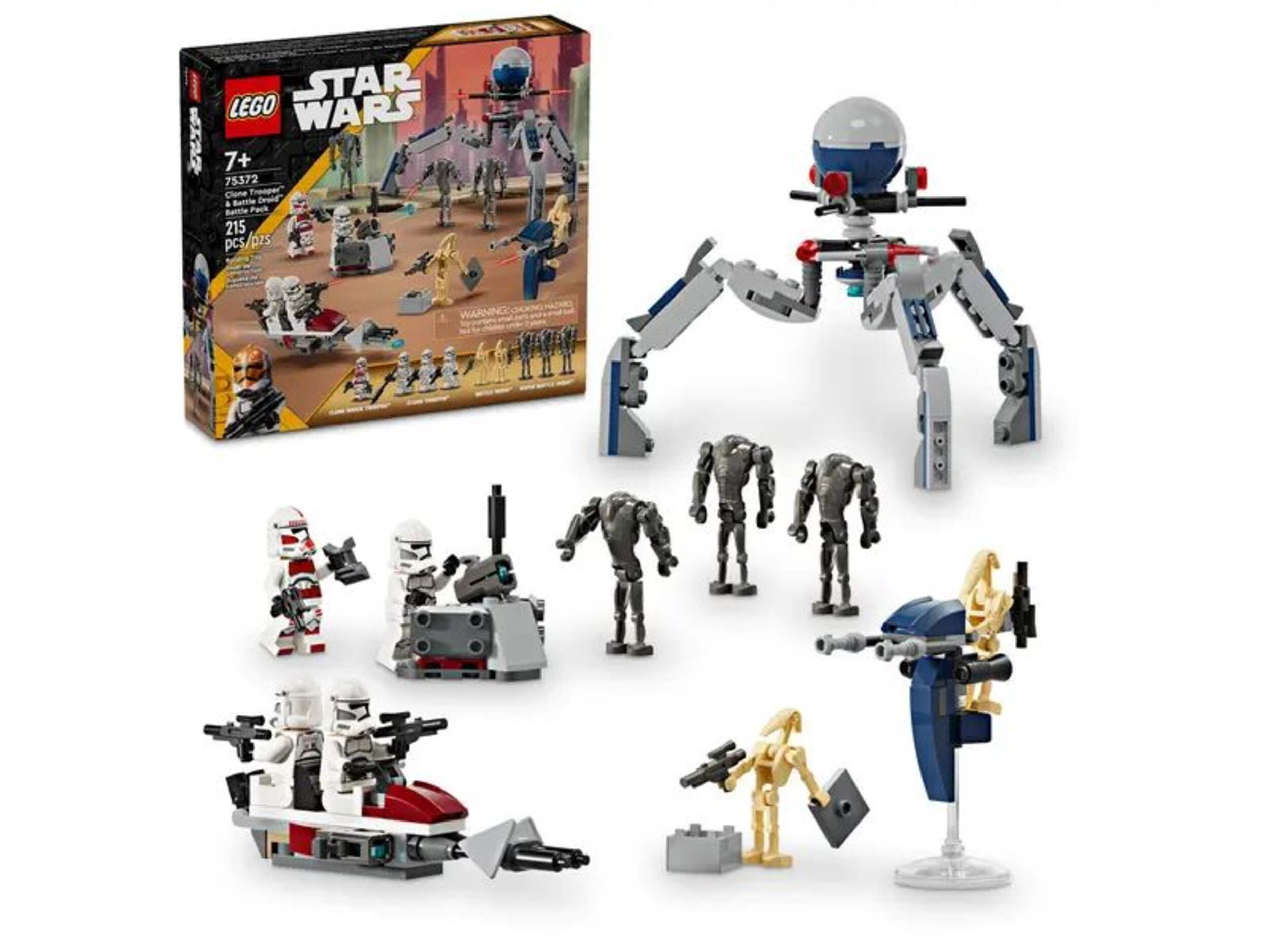 LEGO® Star Wars™ Clone Trooper™ and Battle Droid™ Battle Pack - 75372, 215-pcs, Ages 7+ Composite_or_Mixed