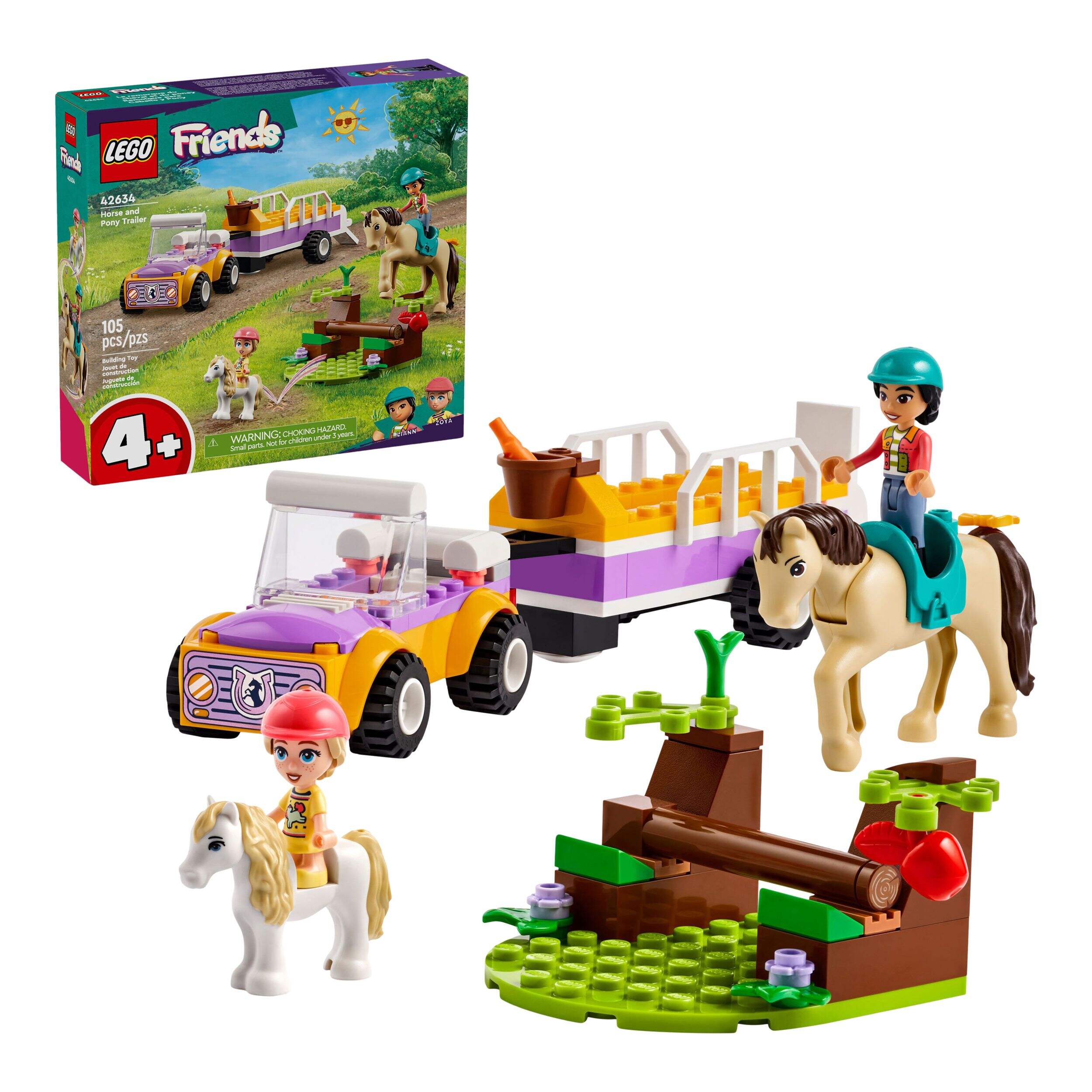 LEGO® Friends Horse and Pony Trailer - 42634, 105-pcs, Ages 4+ Composite_or_Mixed