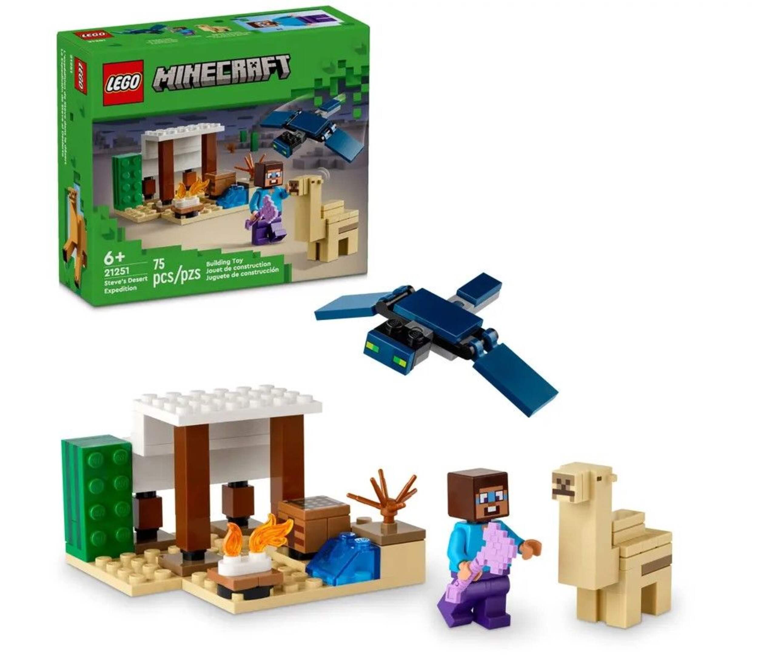 LEGO® Minecraft® Steve's Desert Expedition - 21251, 75-pcs, Ages 6+ Composite_or_Mixed