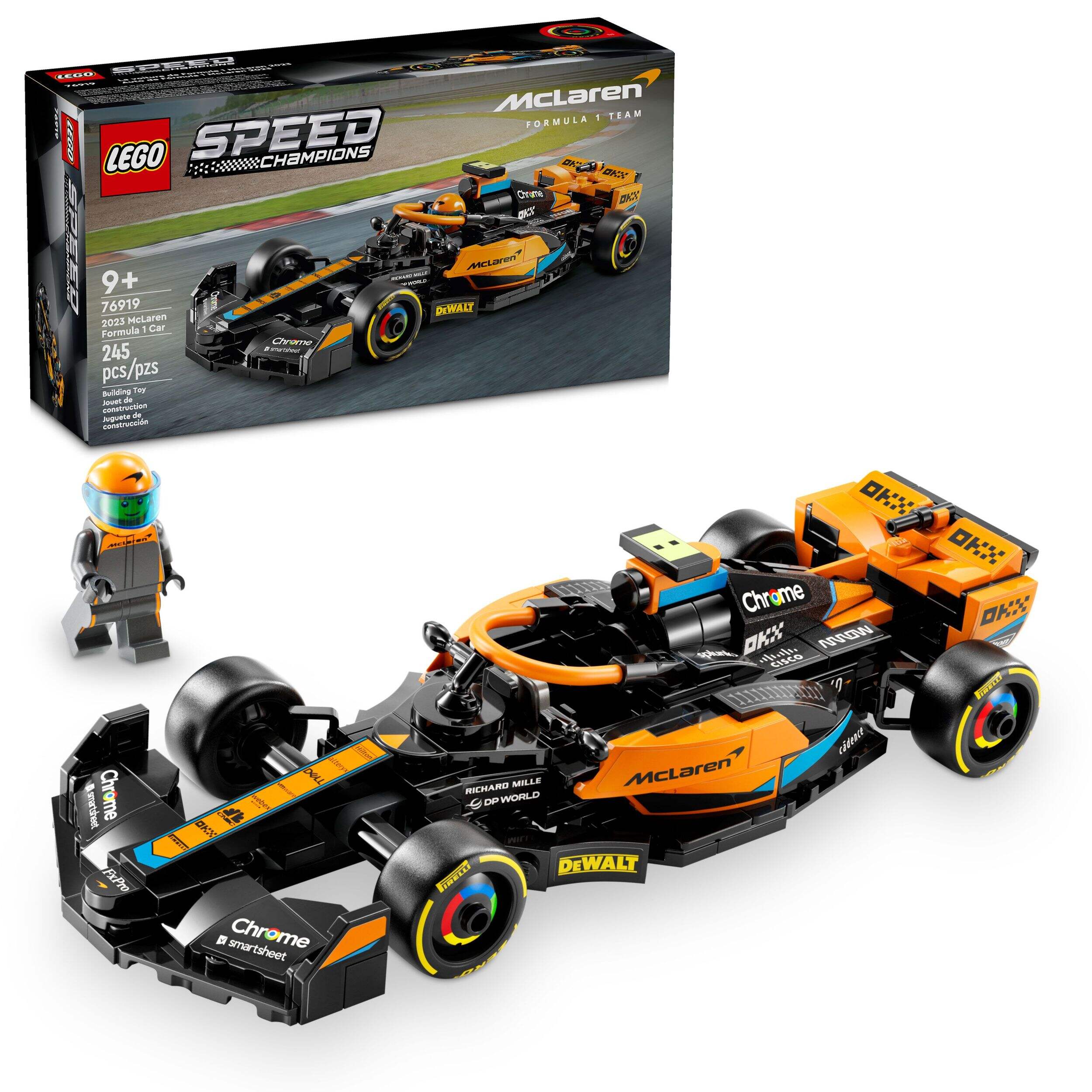 LEGO® Speed Champions 2023 McLaren Formula 1 Race Car - 76919, 245-pcs, Ages 9+ Composite_or_Mixed