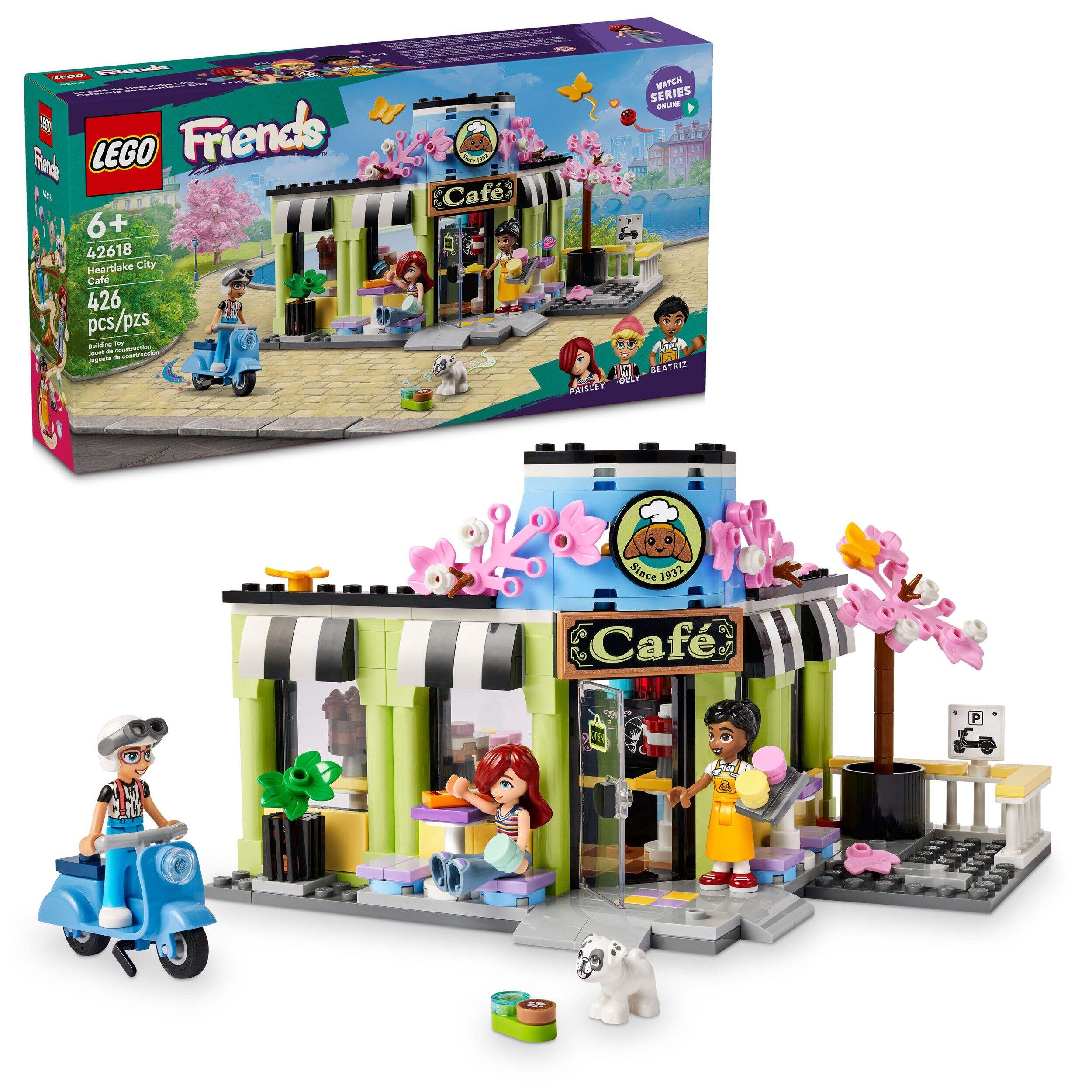 LEGO® Friends Heartlake City Café Shop Toy with Mini Dolls - 42618, 426-pcs, Ages 6+ Composite_or_Mixed