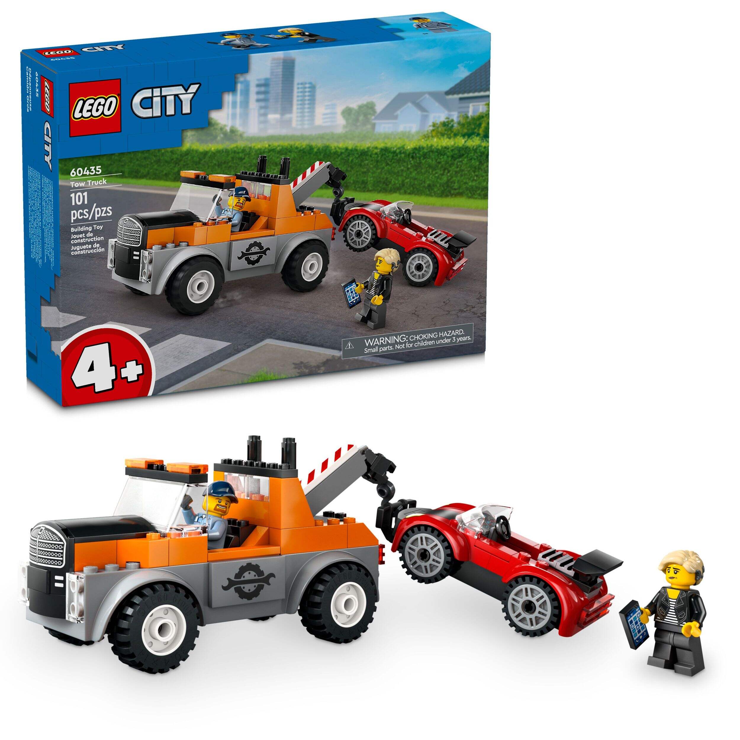 LEGO City Le remorquage et la réparation de la voiture de sport, 60435 Composite_or_Mixed