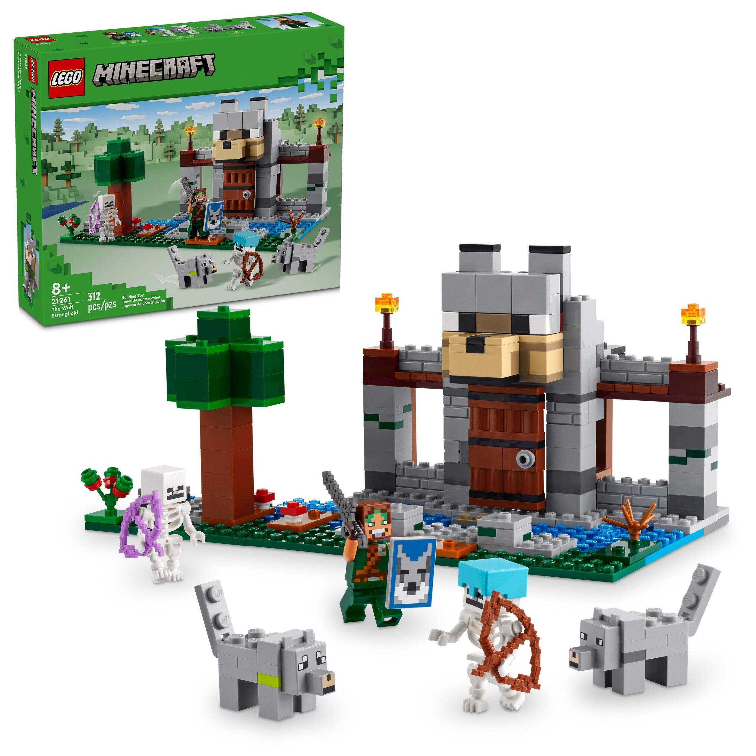 LEGO® Minecraft® The Wolf Stronghold Fortress - 21261, 312-pcs, Ages 8+ Composite_or_Mixed