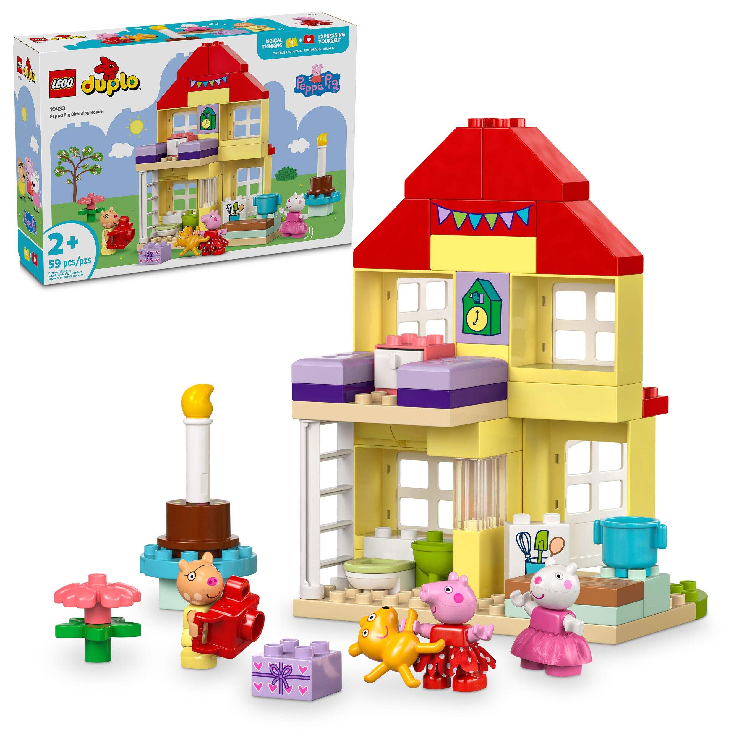 LEGO® DUPLO® Peppa Pig Birthday House Preschool Building Toy Set, 59-pc Composite_or_Mixed