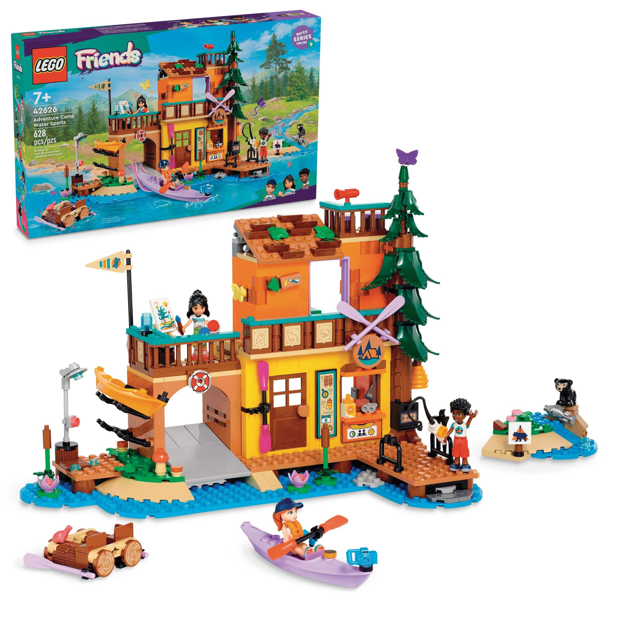 LEGO® Friends Adventure Camp Water Sports Building Toy - 42626, 628-pcs, Ages 7+ Composite_or_Mixed