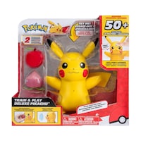 Pokémon Train & Play Deluxe Pikachu Figure, 4.5-in
