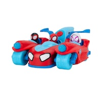 Spiderman Spidey & His Amazing Friends Spidey Team Split Racer, 3-in-1 Vehicle, Ages 3+, 8.5-in Front_Three_Fourths_Angled_Left