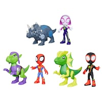 Ensemble de figurines Spider-Man et Dino Webs Spidey et ses amis extraordinaires, 4 po, choix varié Front_Angled_Left