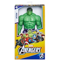 Marvel Avengers Titan Hero Series Blast Gear Deluxe Hulk Action Figure, 12-in Toy Front_Flat