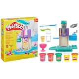 Play-Doh Rainbow Swirl Ice Cream Playset with 7 Pretend Play Kitchen Accessories, Ages 3+ Composite_or_Mixed