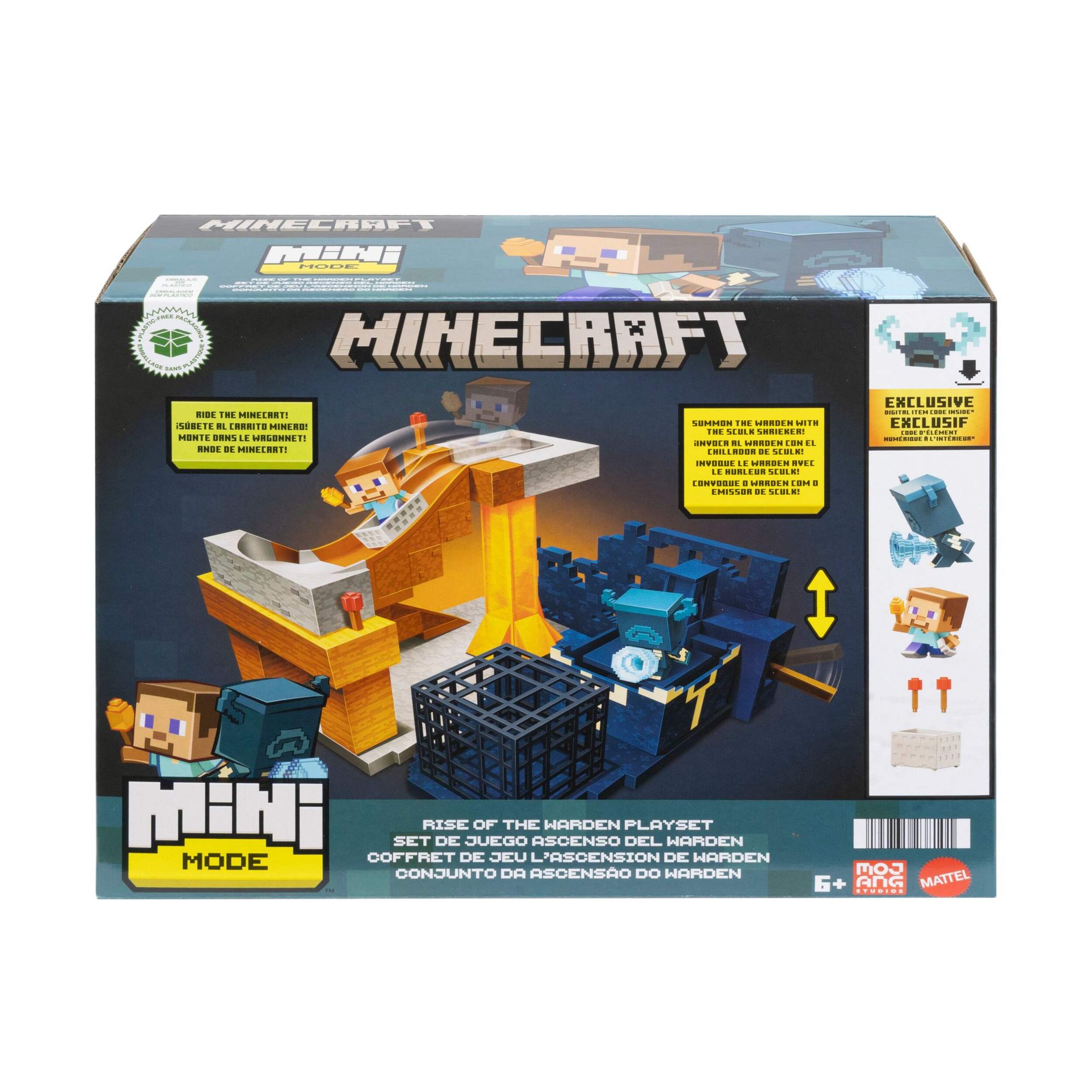 Mattel Minecraft Mini Mode Rise Of The Warden Playset Front_Elevated