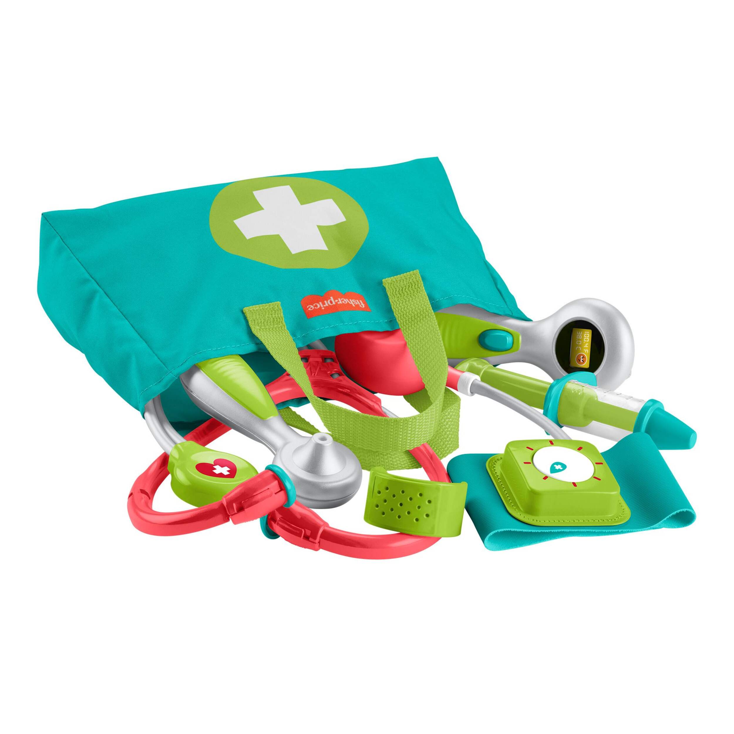 Fisher-Price Medical Kit, Doctor Toys, Preschool Pretend Play Set for Ages 3+, 7-pc Front_Three_Fourths_Angled_Right