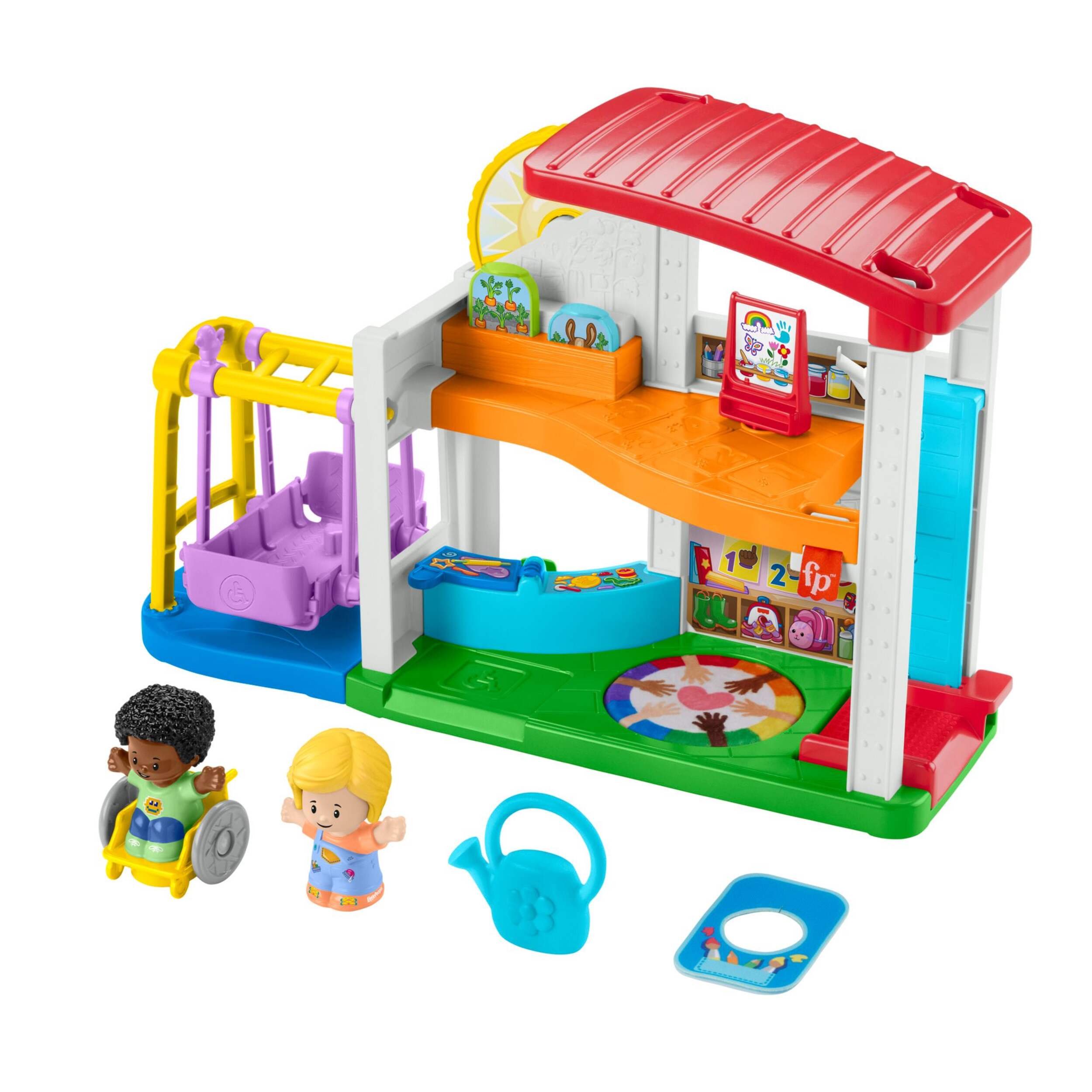 Fisher-Price Little People Play For All School Toddler Playset with Figures & Accessories Front_Angled_Left