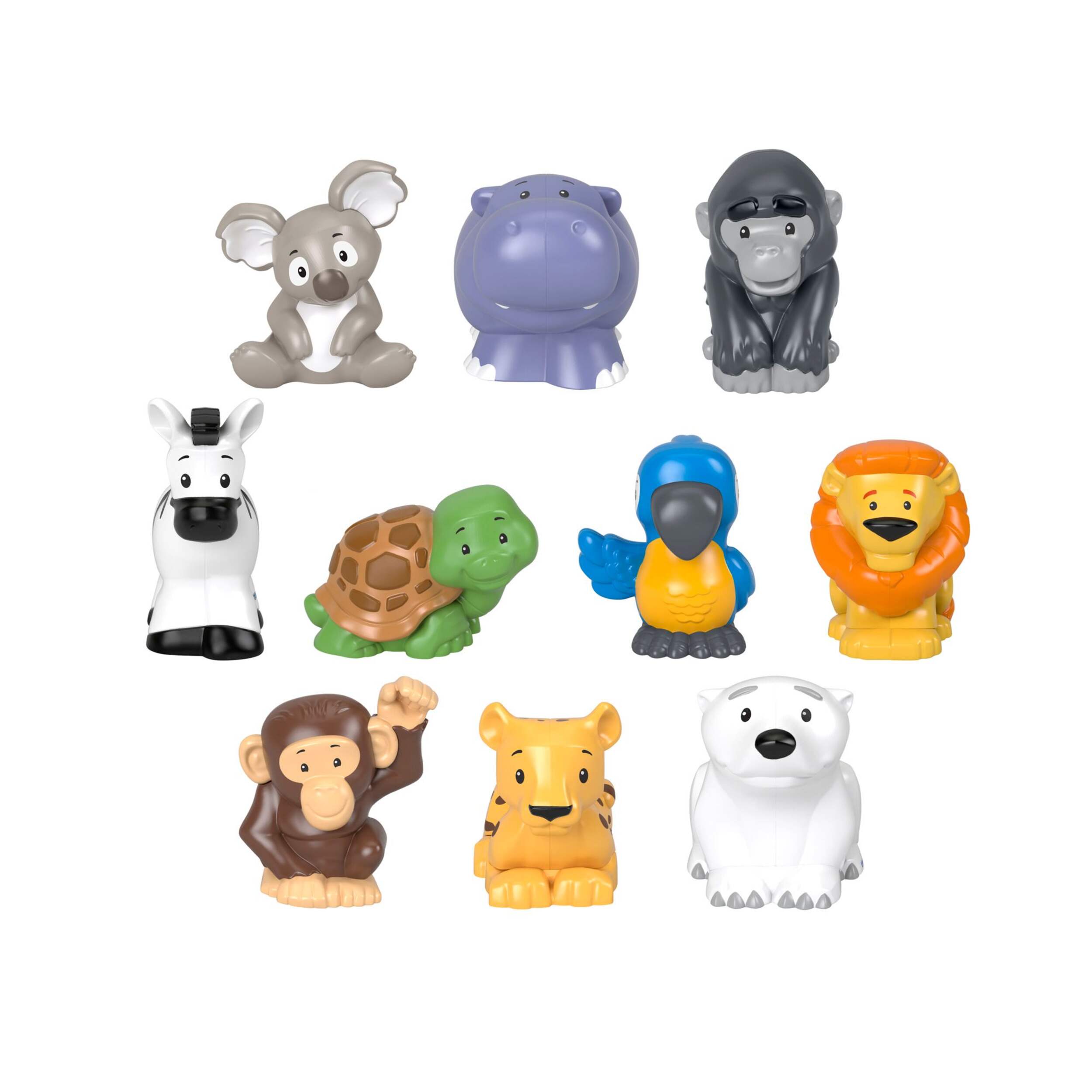 Fisher-Price Little People 10-Piece Animal Figure Pack, Ages 1+ Front_Flat