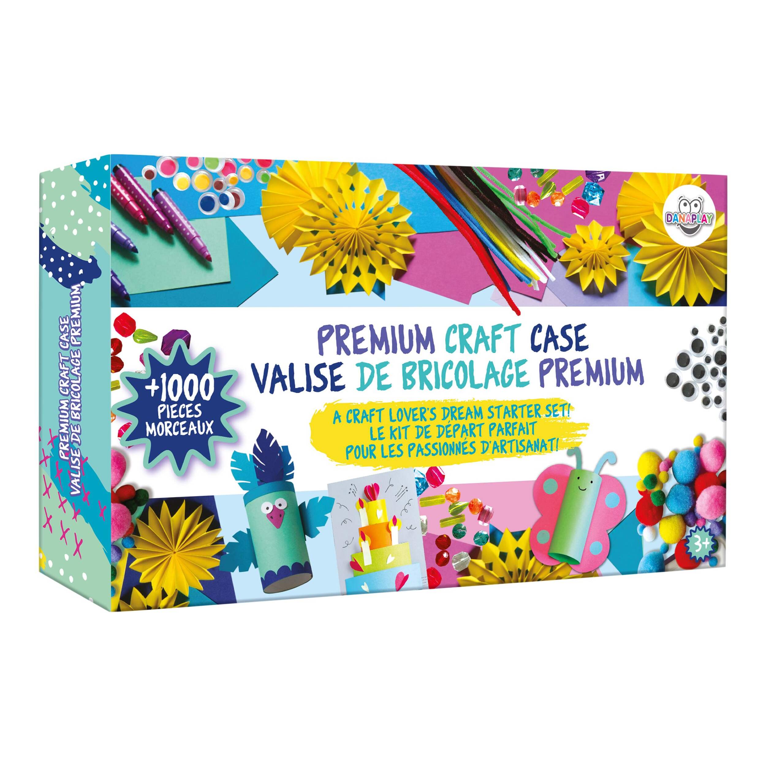 Danawares Premium Craft Case, A Craft Lover's Dream Starter Set with 1000+ Pieces Front_Angled_Right