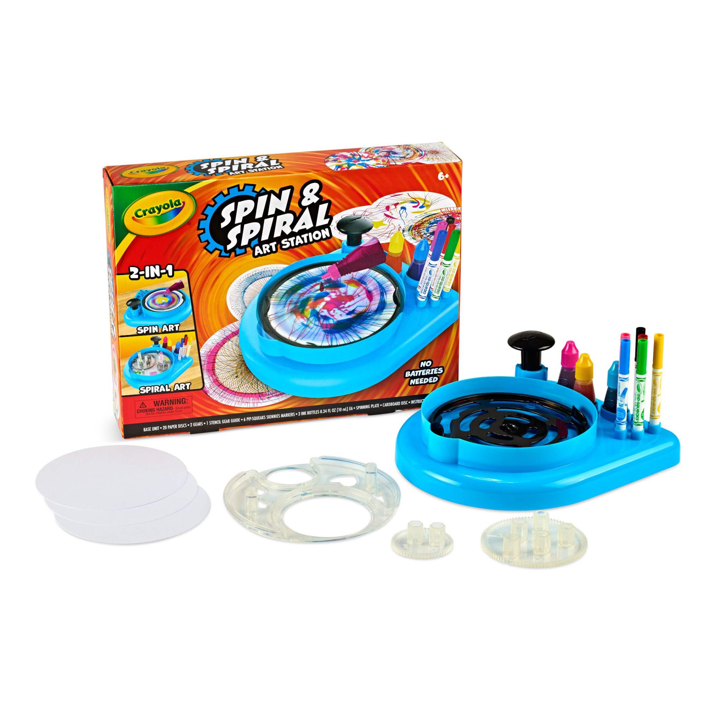 Crayola Spin & Spiral Art Station, DIY Arts & Craft Kit for Ages 6+ Composite_or_Mixed