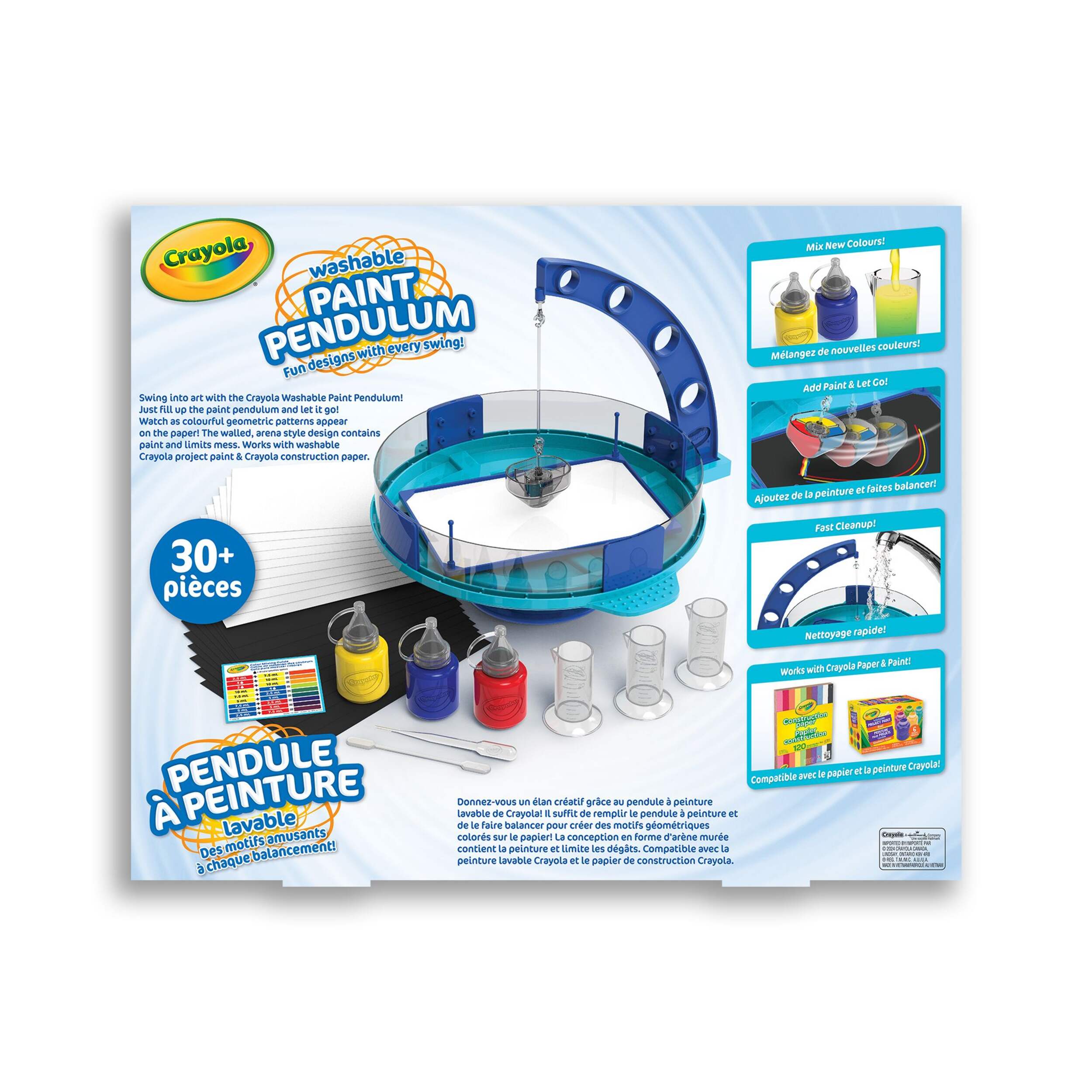 Crayola Washable Paint Pendulum, 30-pc, Ages 7+ Front_Flat