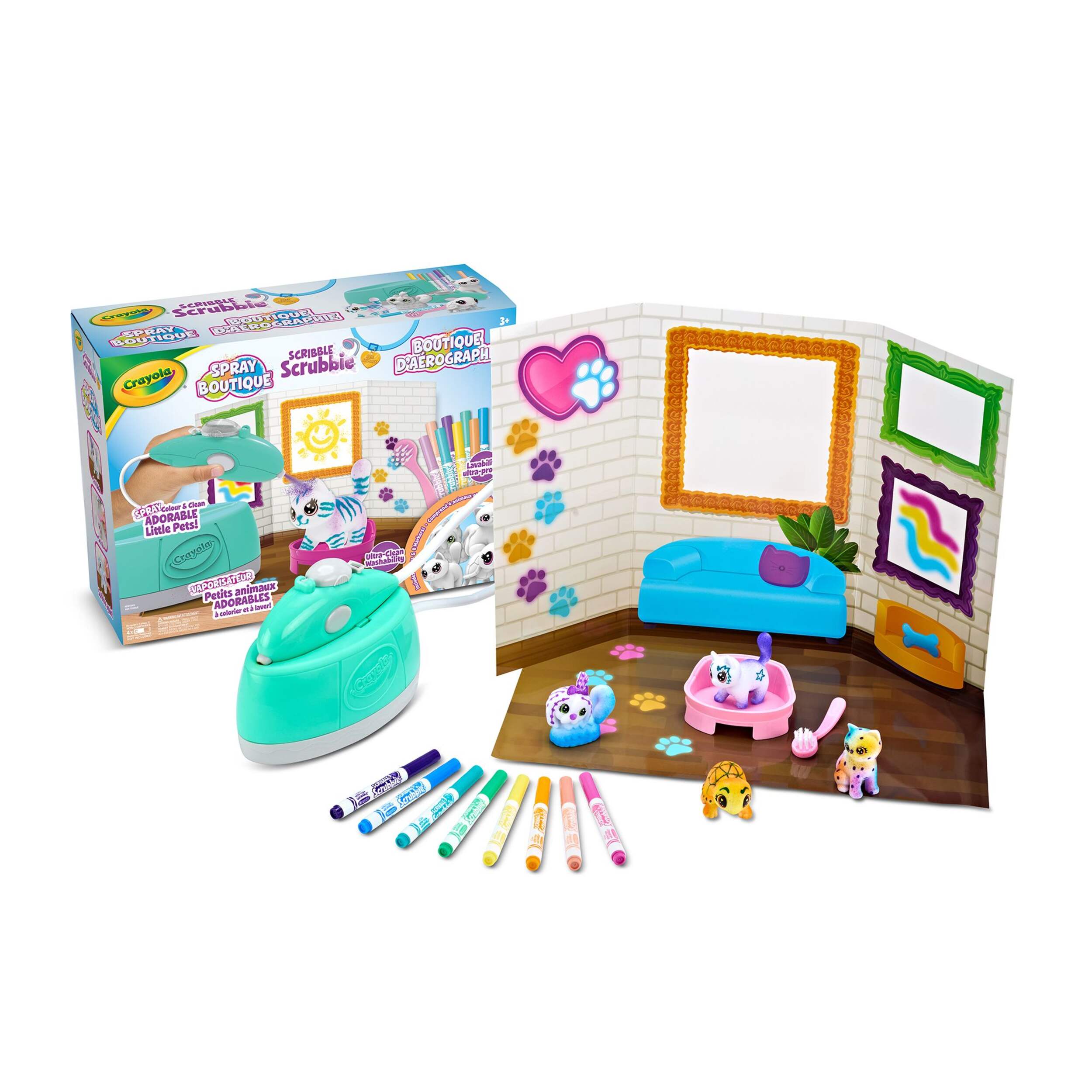Crayola Scribble Scrubbie Spray Boutique Playset, Ages 3+ Composite_or_Mixed