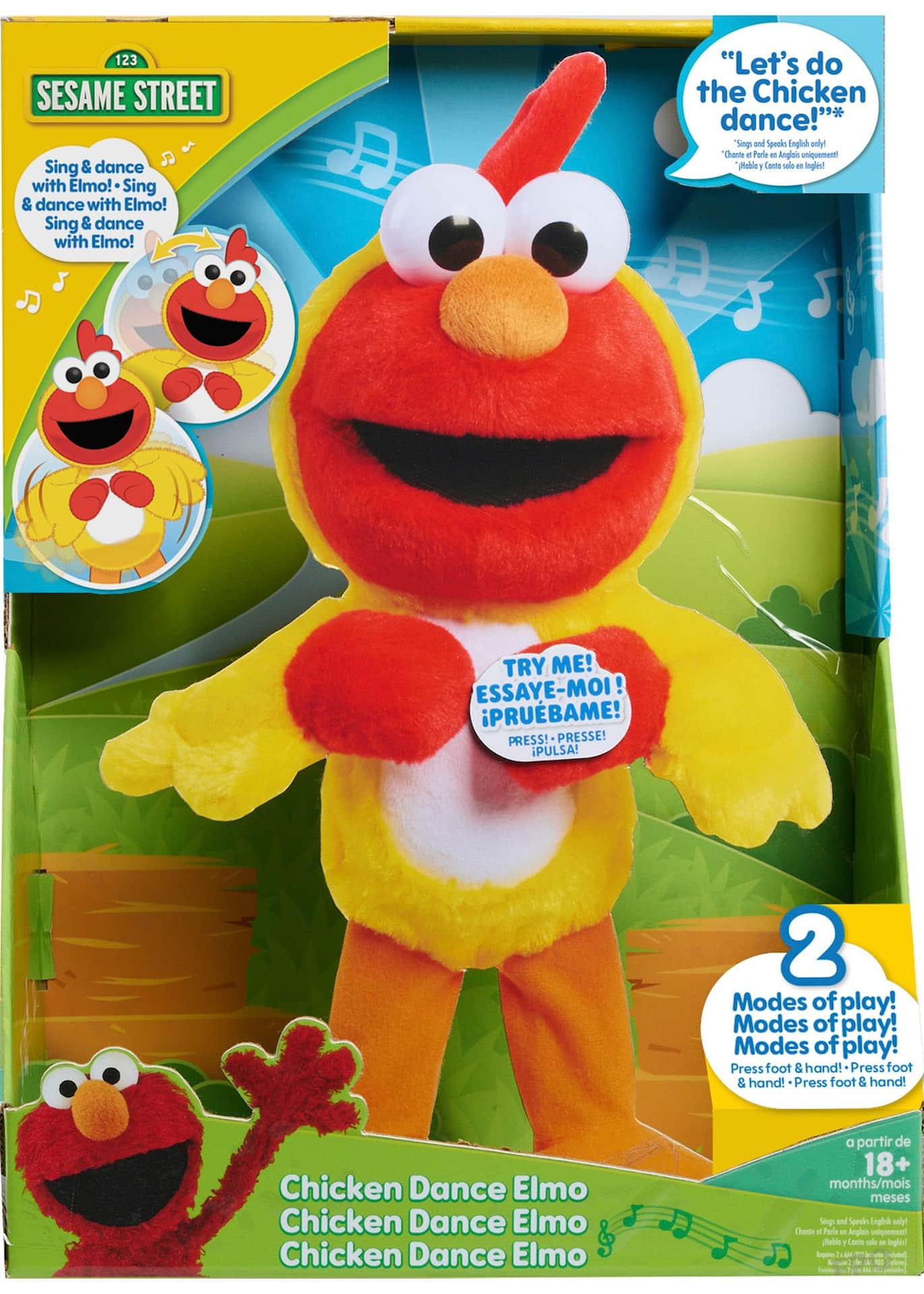 Sesame Street Chicken Dance Elmo Animated Plush Toy, 13-inch | Canadian ...