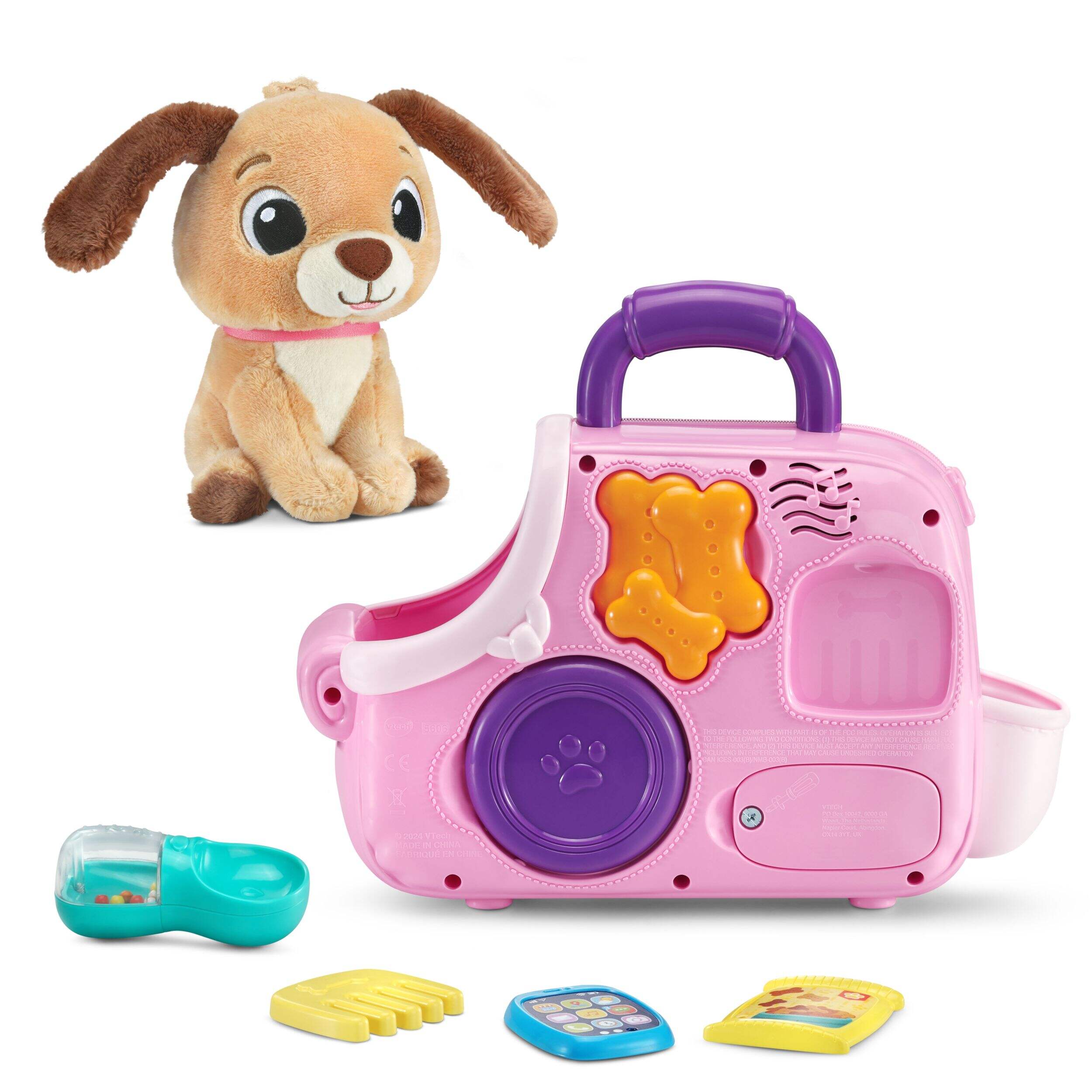 Vtech® Cutie Paws Puppy Carrier, French Language Version, Battery Operated Composite_or_Mixed