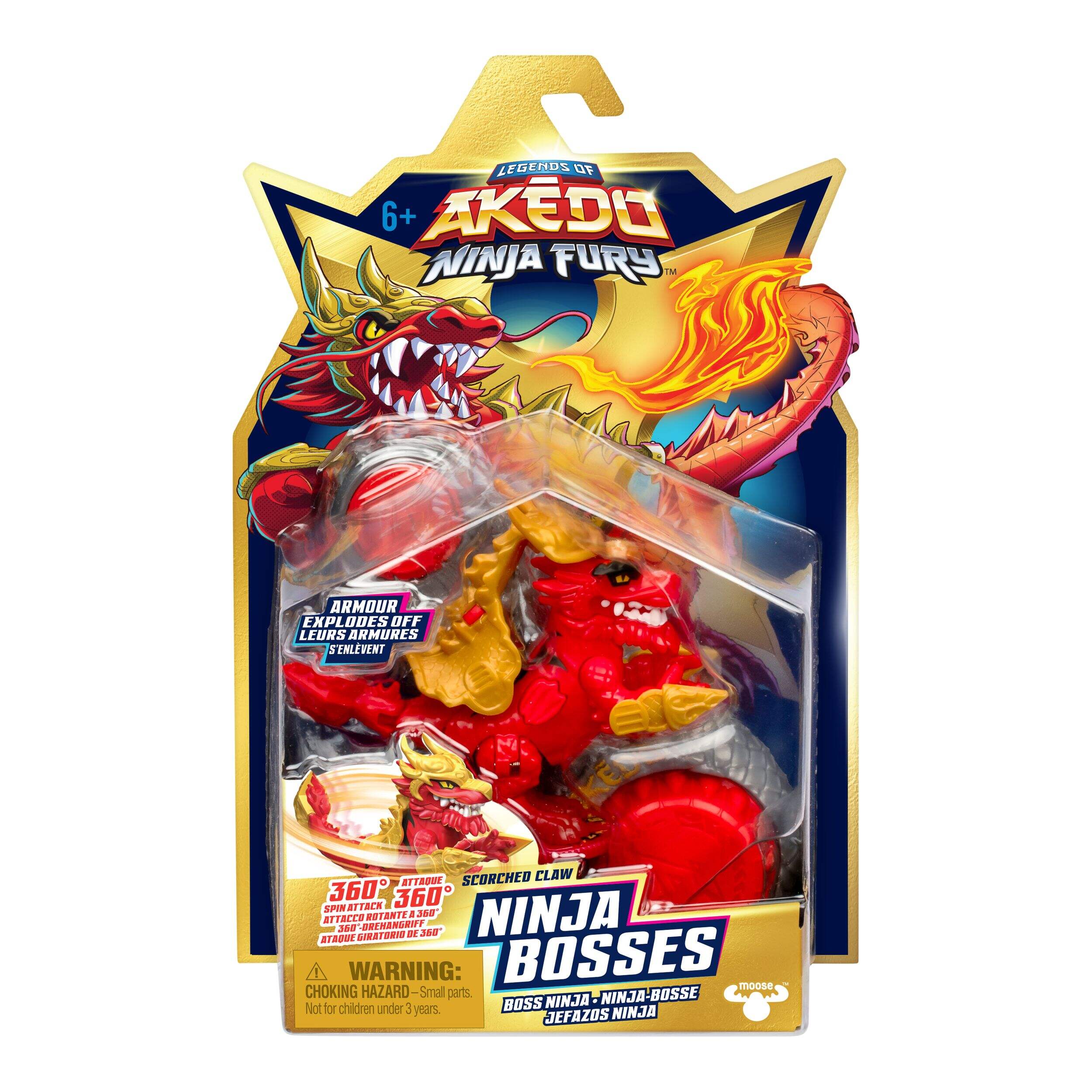 Moose Legends of Akedo S7 W1 Mega Ninja Bosses Single Pack, Ages 6+ Front_Flat
