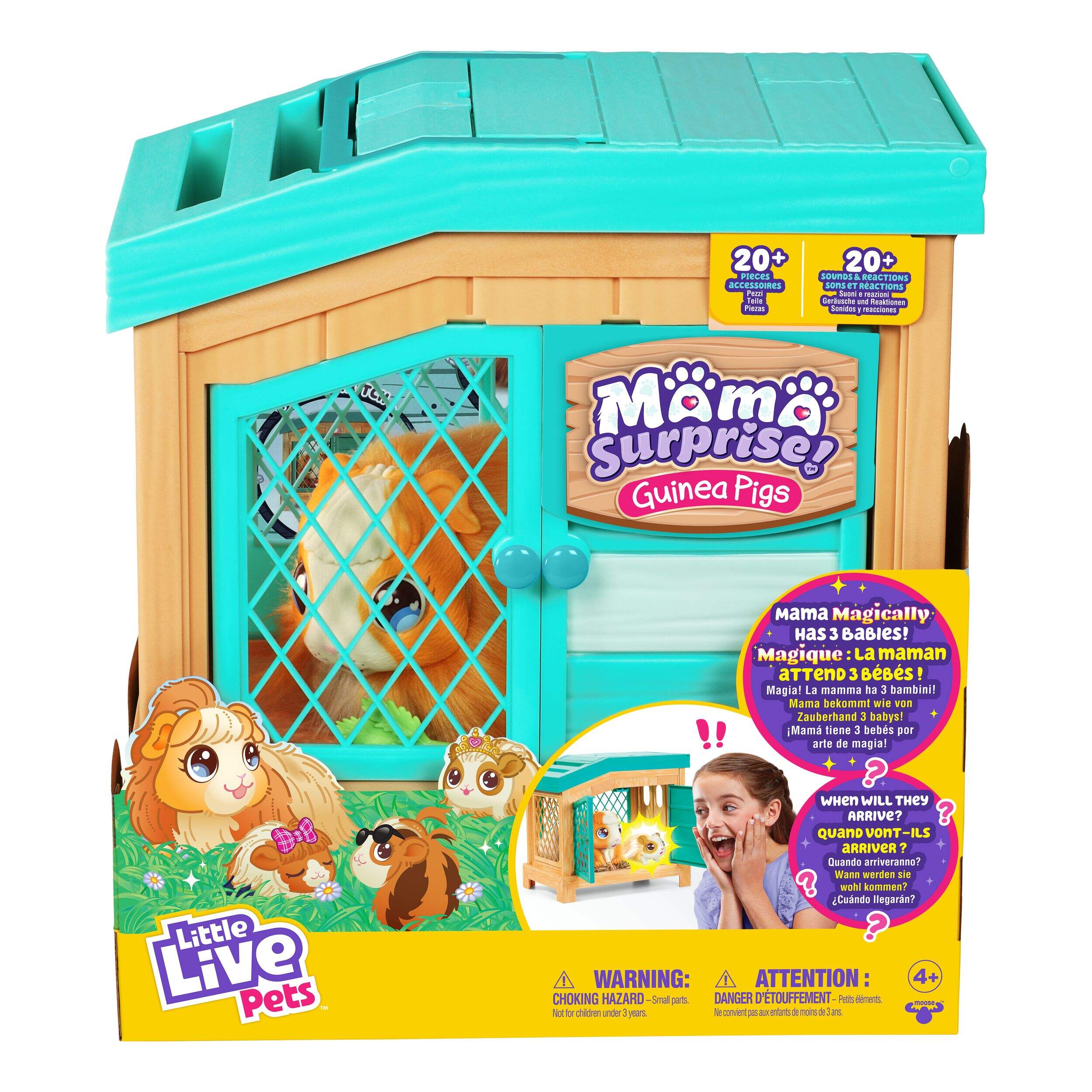 Little Live Pets Mama Surprise! Guinea Pig Playset, Ages 4+ Front_Flat