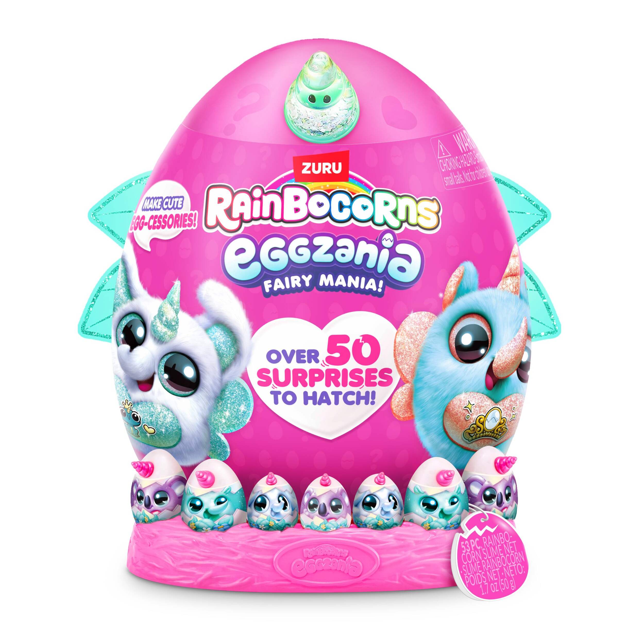 Zuru Rainbocorn Eggzania Fairy Mania - Series 1 - Large Soft Plush, Ages 3+ Front_Flat