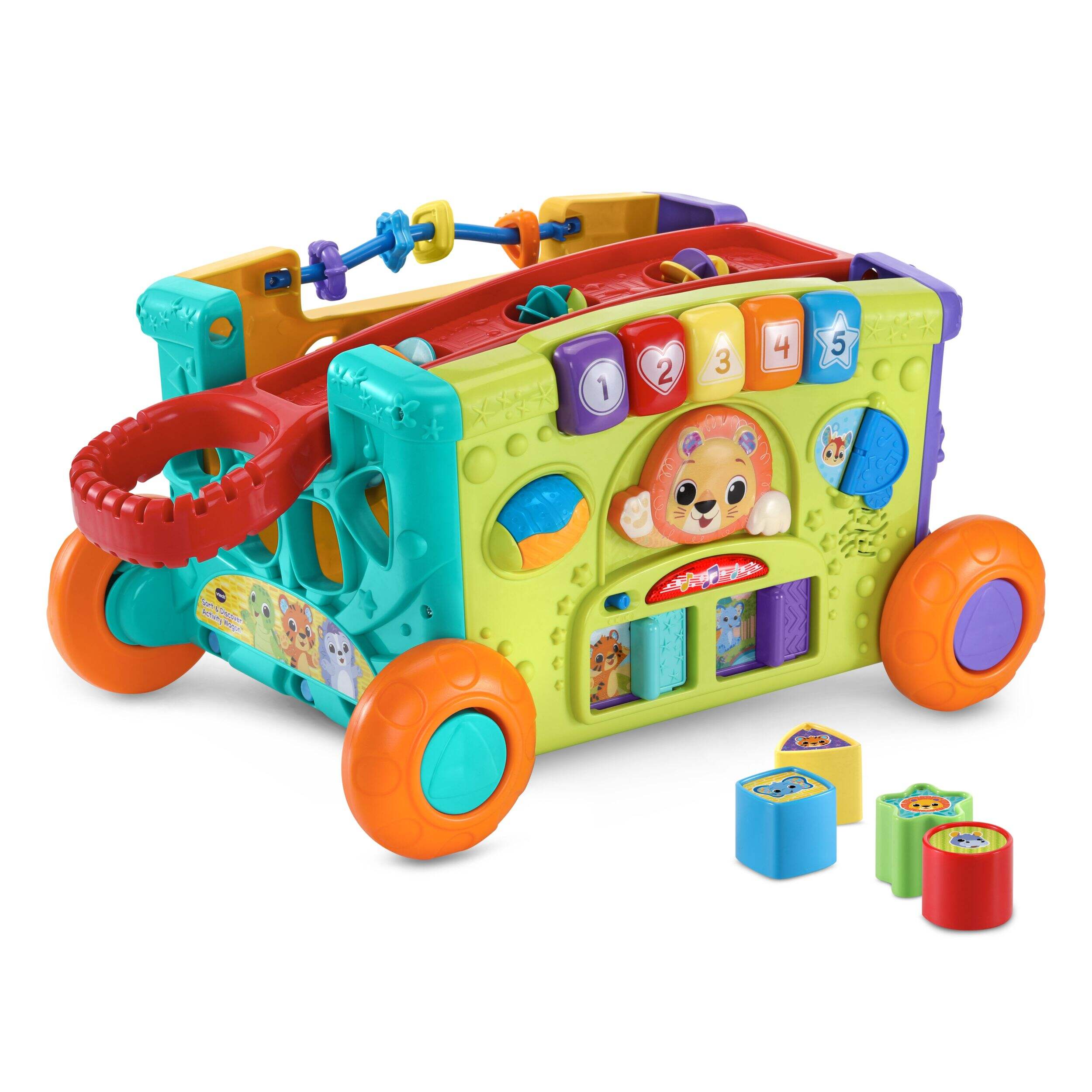 Vtech® Sort & Discover Activity Wagon for Toddlers, English Version Front_Angled_Left