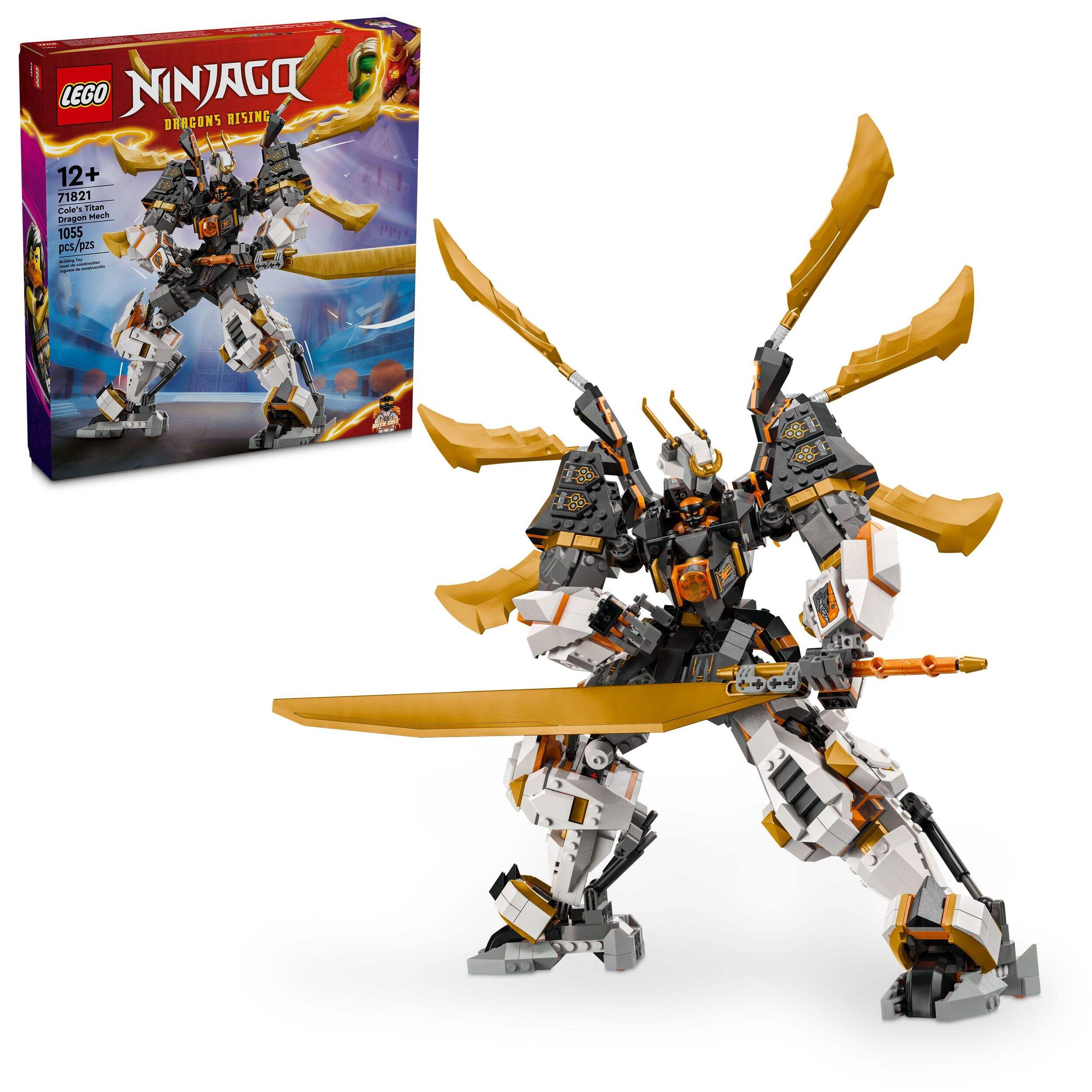 LEGO® NINJAGO Cole’s Titan Dragon Mech Toy Building Set - 71821, 1055-pcs, Ages 12+ Composite_or_Mixed