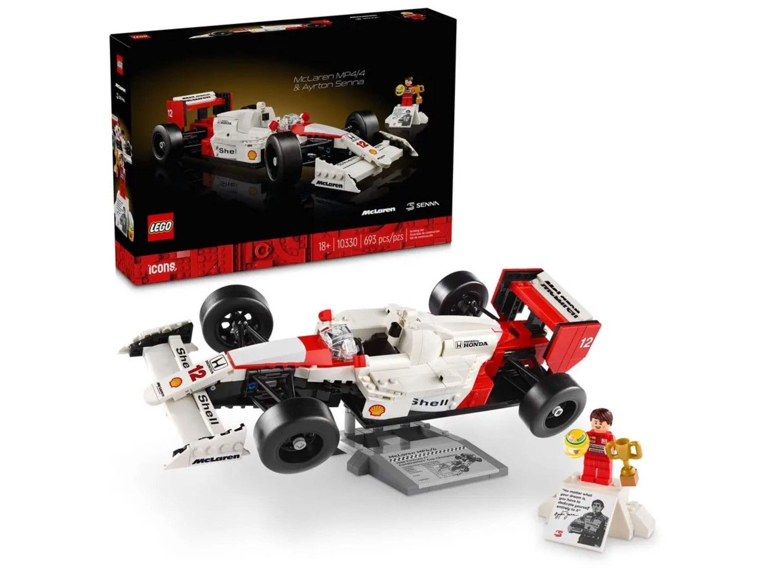 LEGO Icons Voiture de course McLaren MP4/4 et Ayrton Senna (10330) Composite_or_Mixed
