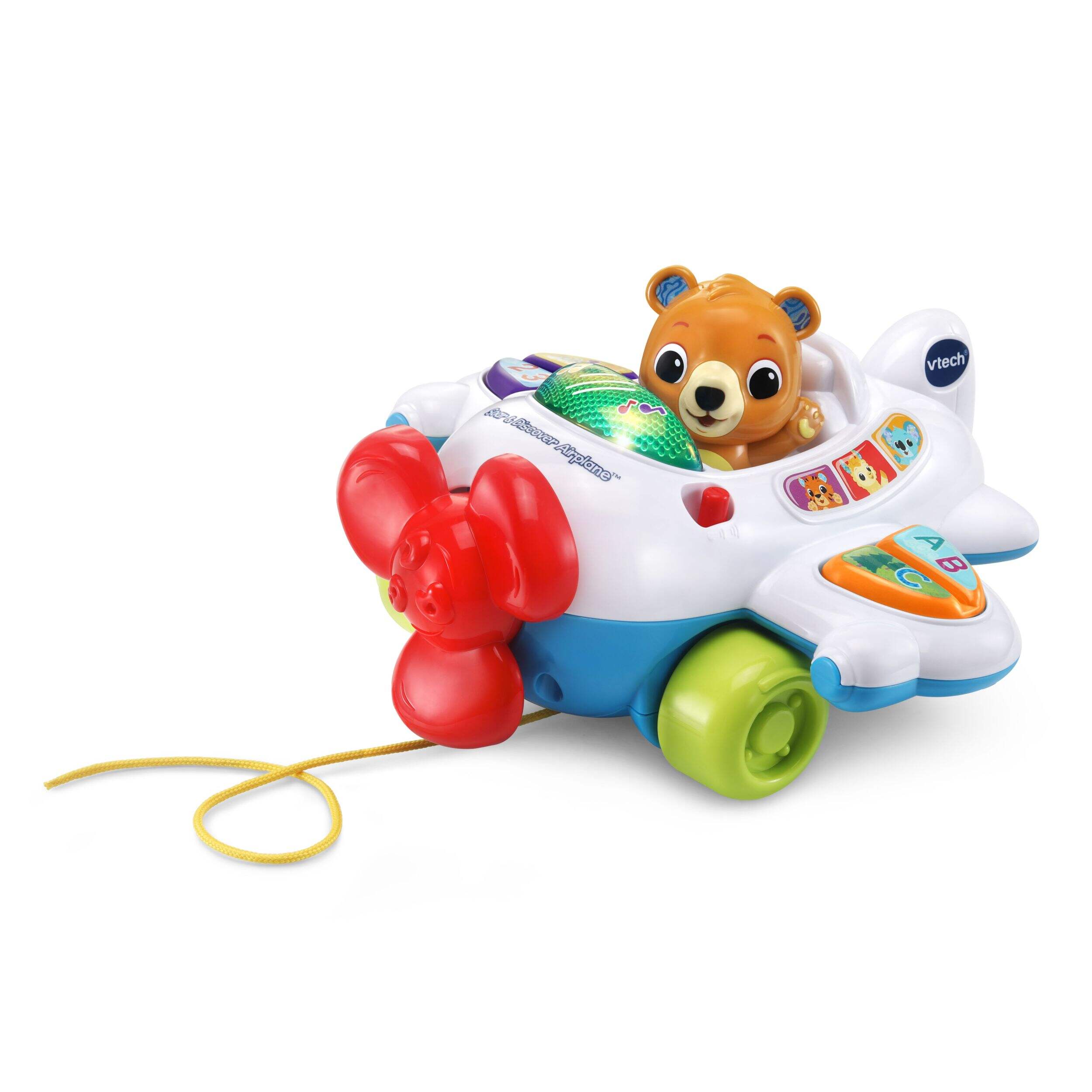 VTech® Soar and Discover Airplane, English Version Front_Three_Fourths_Angled_Left